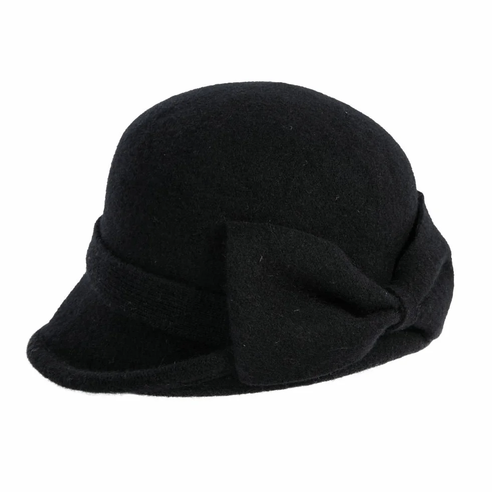 Siggi Femme Chapeau Melon Laine Vintage Béret Feutre Hiver Cloche