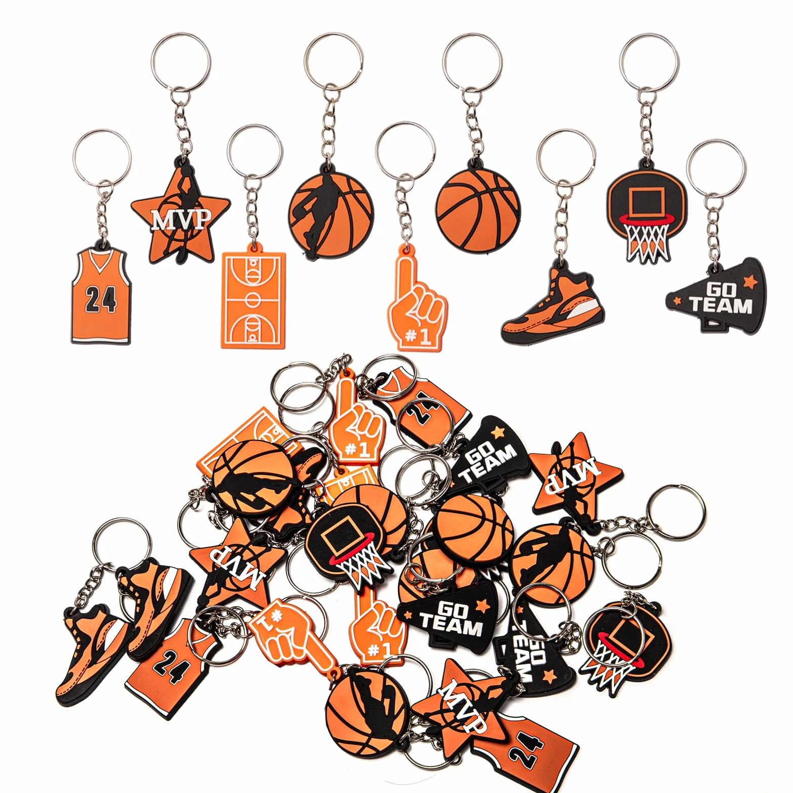Porte-Clés Basketball 27 Pièces PVC Cadeau Anniversaire Garçon Hommes Femmes Enfants