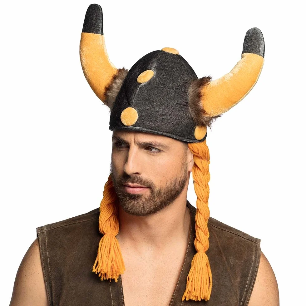 Boland Casque Gaulois Chapeau Tissu Viking Guerrier Déguisement Carnaval Halloween Fête Thème