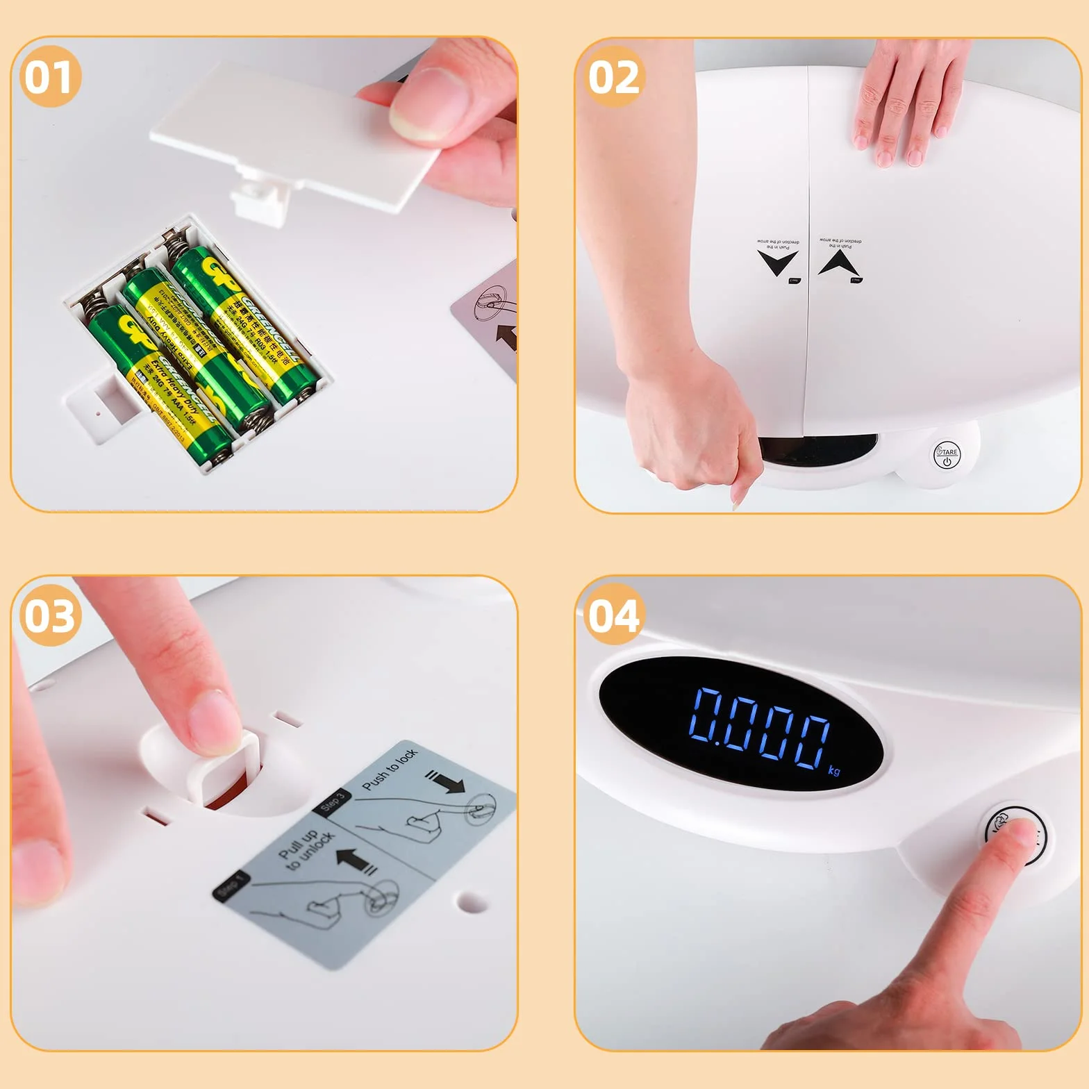 FitTrack Pèse-Personne Bluetooth pour Animaux et Adultes, Balance avec Fonction Tare, Écran LCD, 20-120 kg