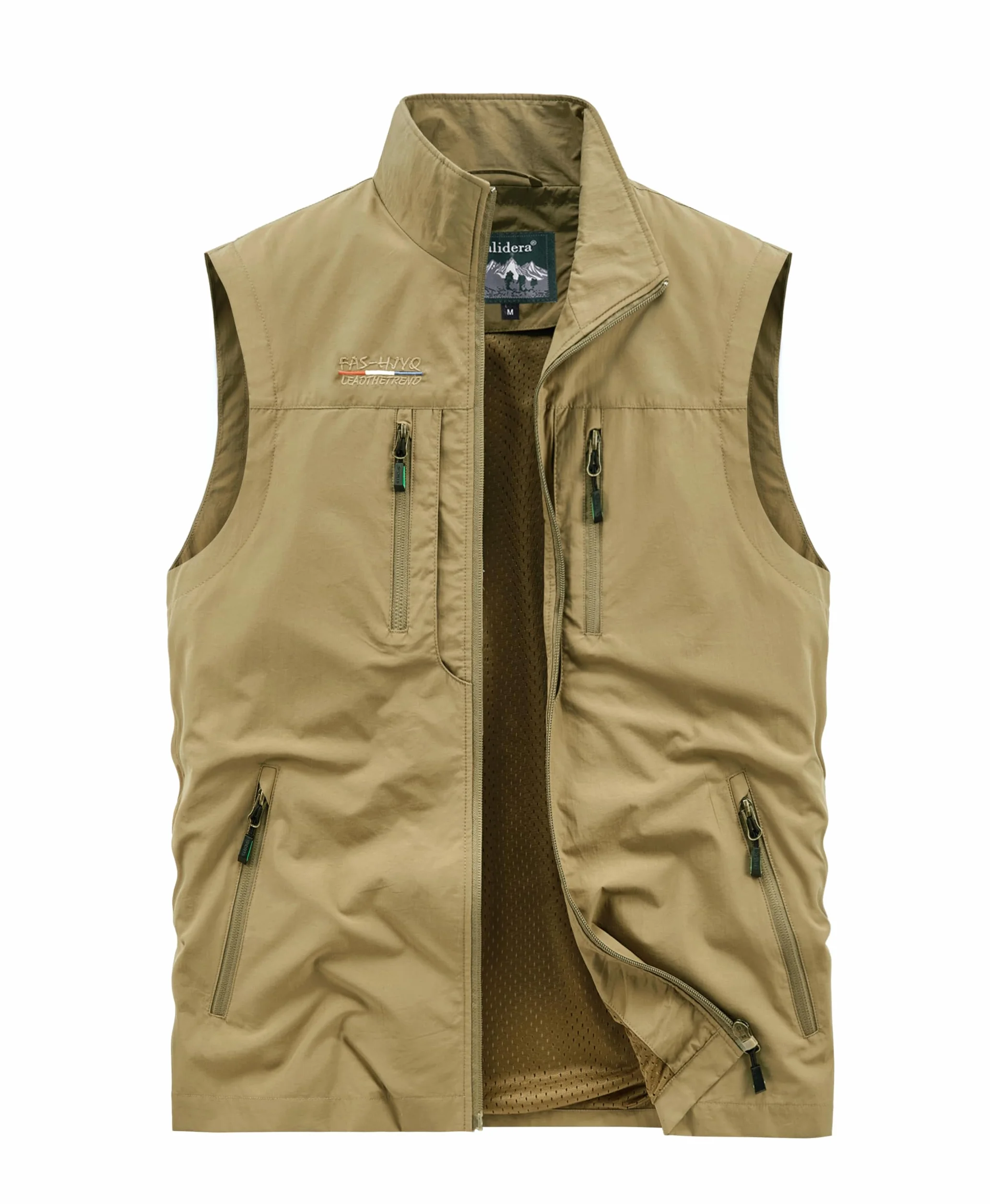 Gilet de Pêche Léger Homme Sans Manche Veste Extérieur Camping Séchage Rapide Photographie Multipoches