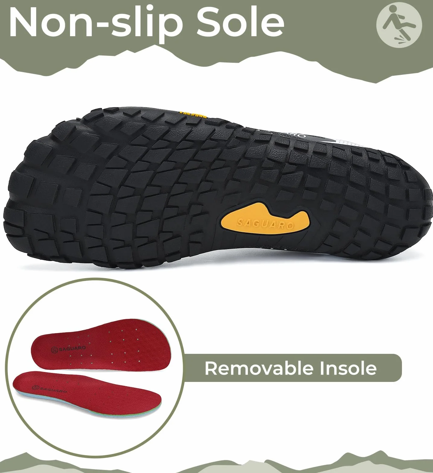 SAGUARO Chaussure Barefoot Homme Femme Pieds Nus