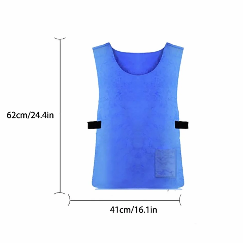 Gilet de refroidissement anti-chaleur imperméable PVA pour sports plein air travail bleu