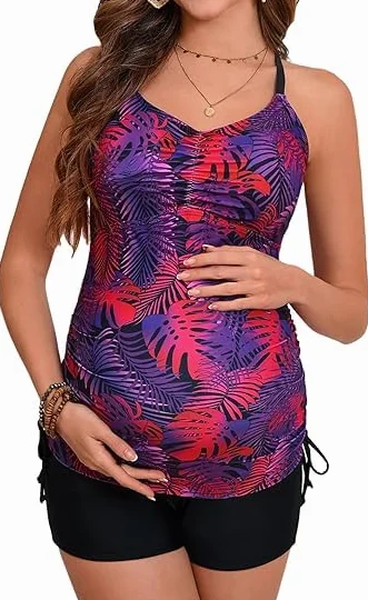 Maacie Maillot De Bain De Maternité Deux Pièces Violette XL