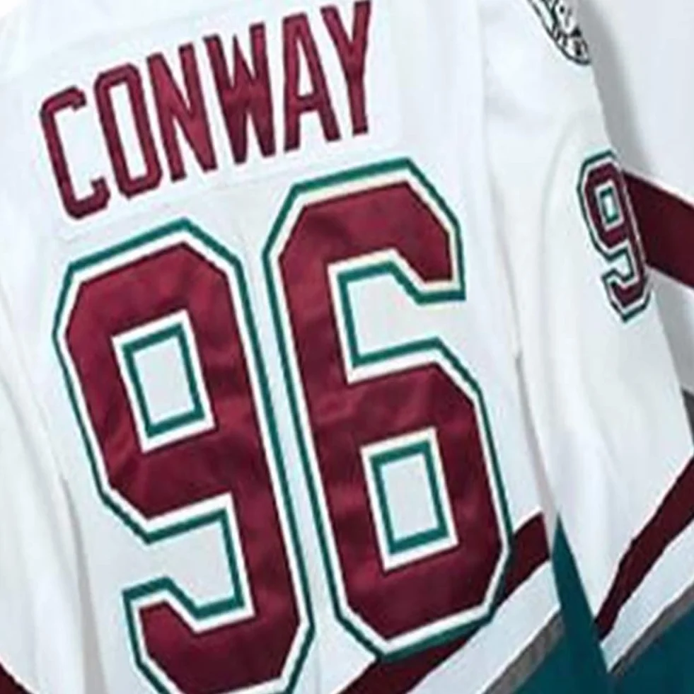NHL Charlie Conway #96 Mighty Ducks Hockey Maillot Homme Sweatshirt Respirant