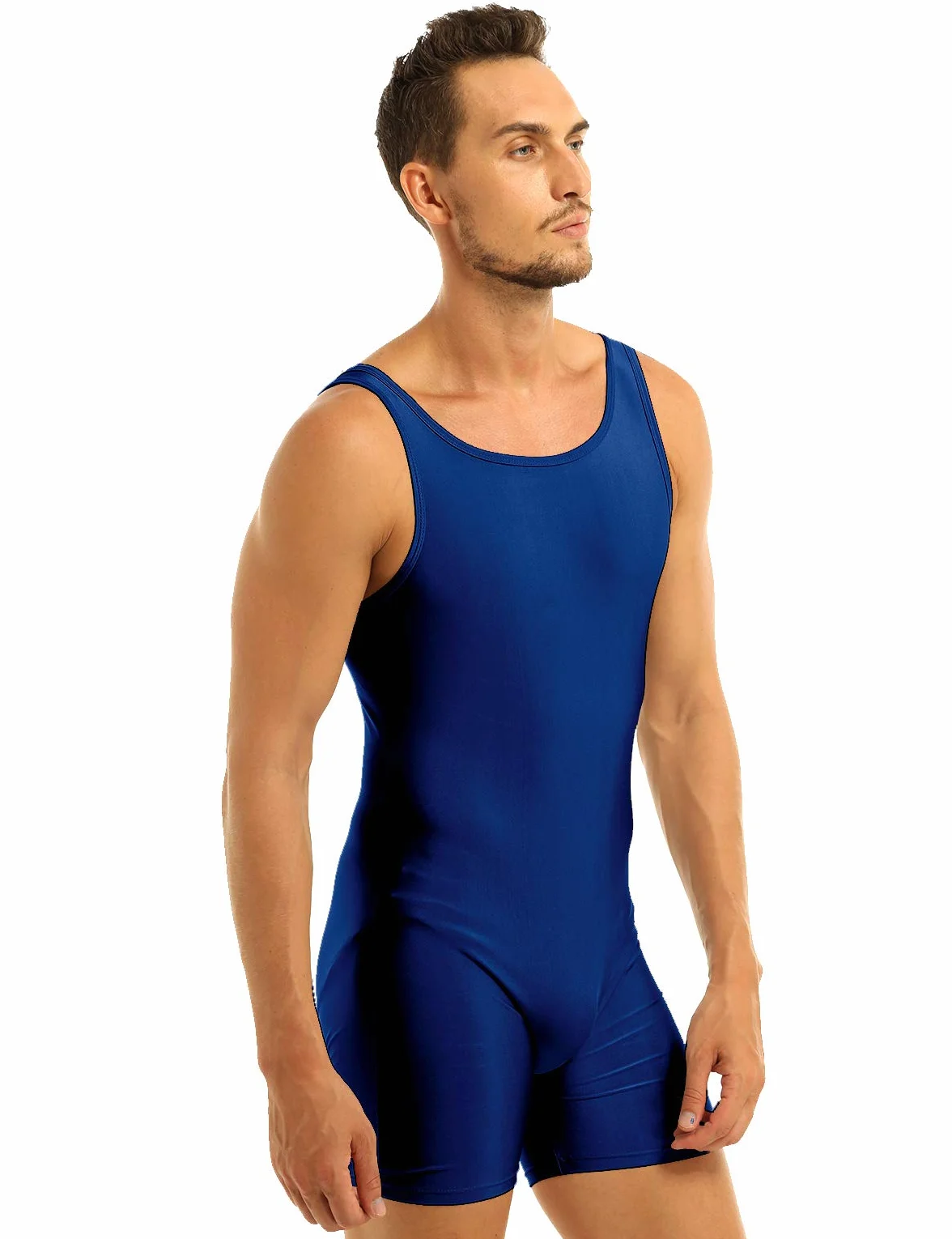 Freebily Maillot De Bain Une Pièce Homme Rashguard Sans Manches Extensible Gym M-XXXL