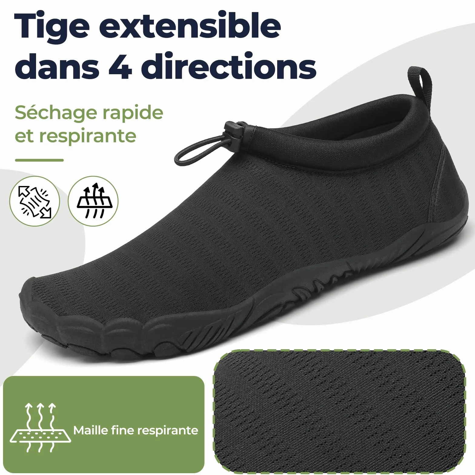 Mishansha Chaussures Aquatiques Homme Femme Séchage Rapide 13 Orifices Drainage GR.36-46