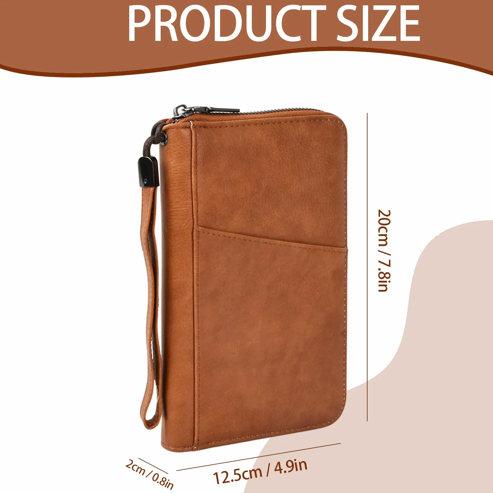 Portefeuille Passeport Cuir PU avec Blocage RFID Noir