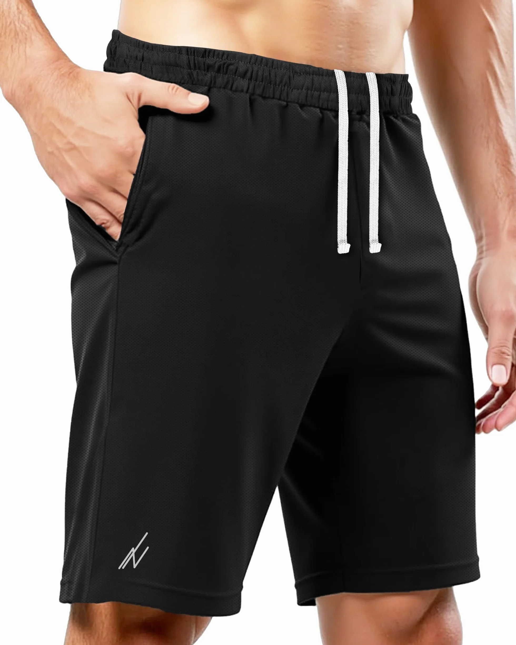 Short de Sport Homme Séchage Rapide Coupe Ample Léger Course Fitness Poches