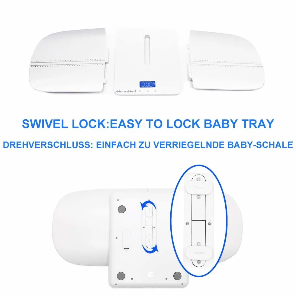 Pèse-bébé numérique 50g-100kg avec fonction de maintien et embout amovible