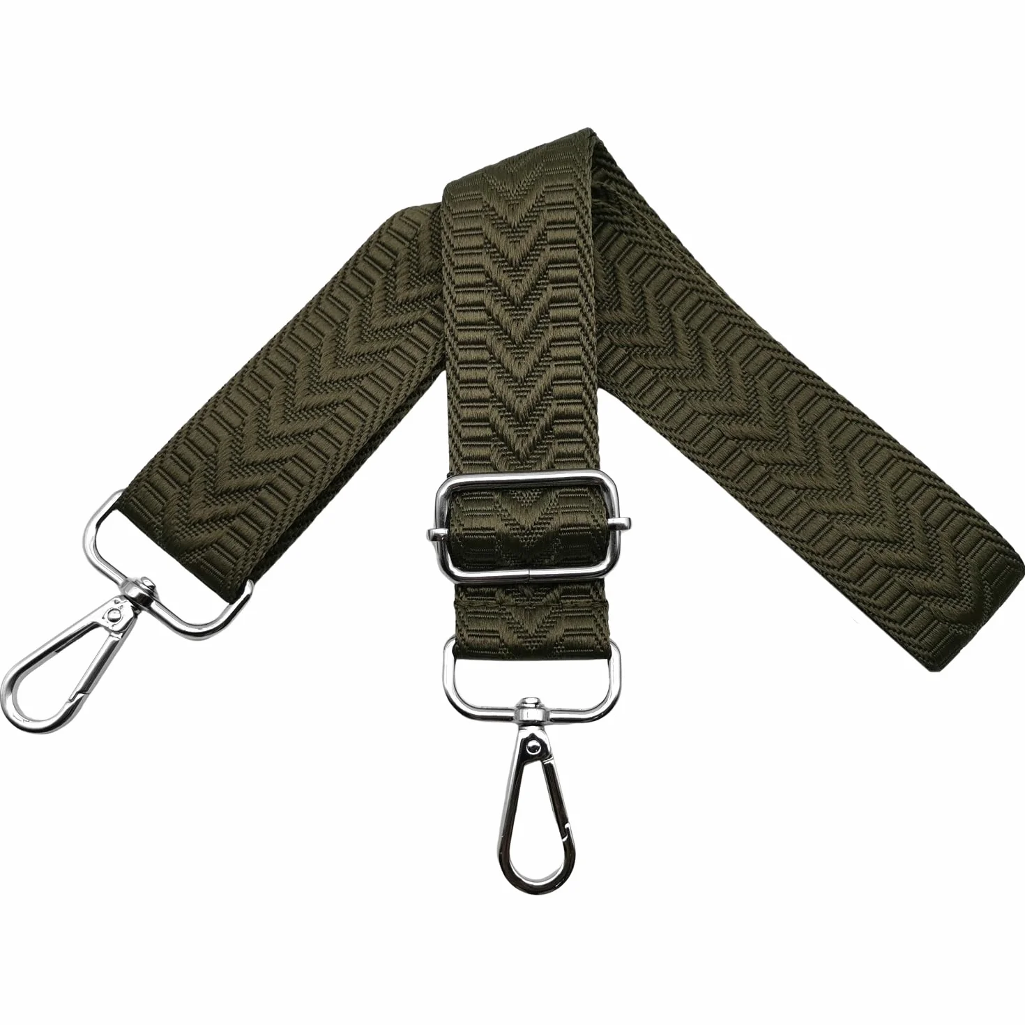 Sangle Bandoulière Réglable pour Sac à Main 3.8cm Bretelles Larges Vert armée
