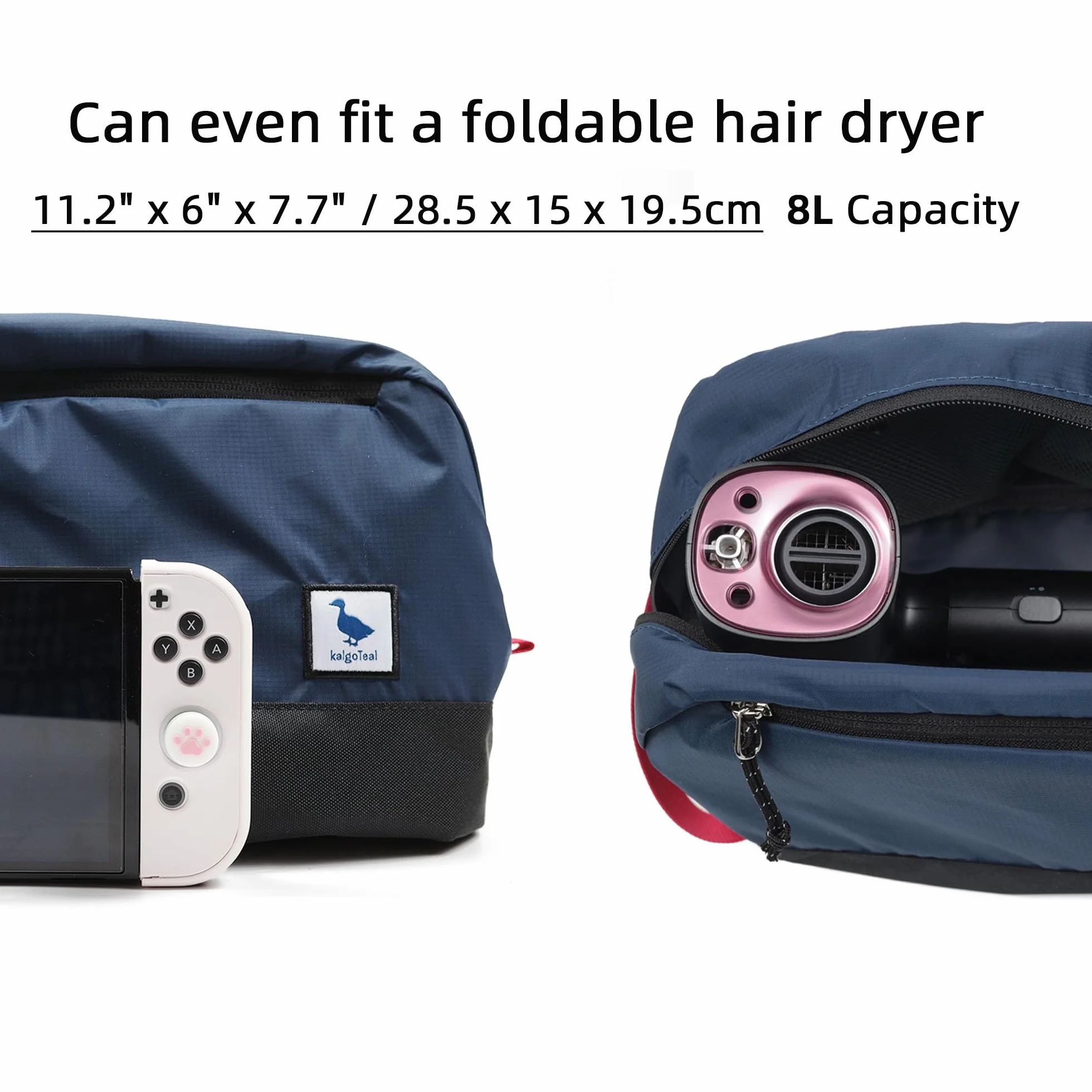 Trousse de Toilette Nomade Grand Cube de Voyage 8 L TPU imperméable Compartiment Humide Sec