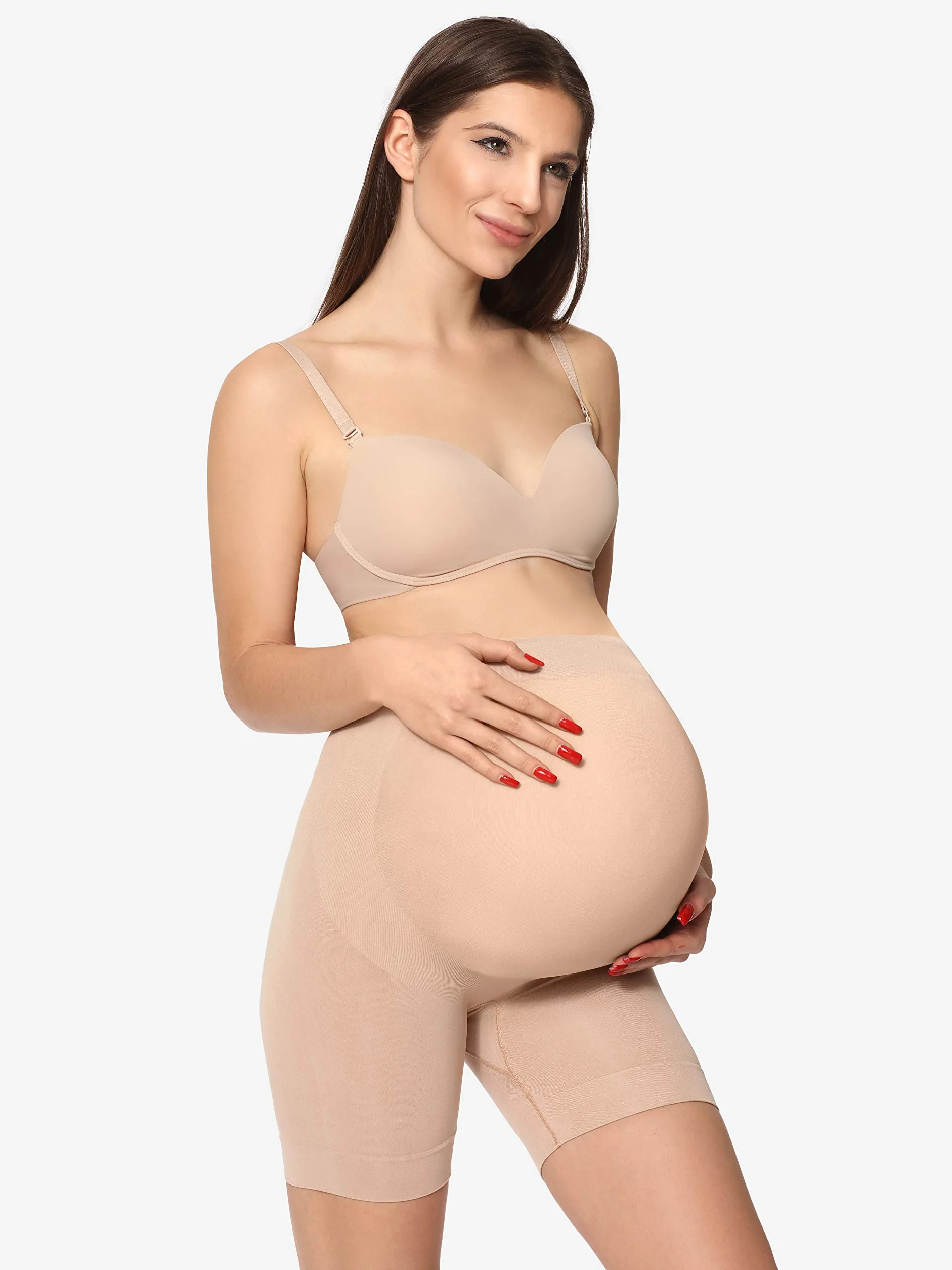 Be Mammy Shorts de Maternité Taille Haute sans Coutures Latérales Lingerie de Grossesse