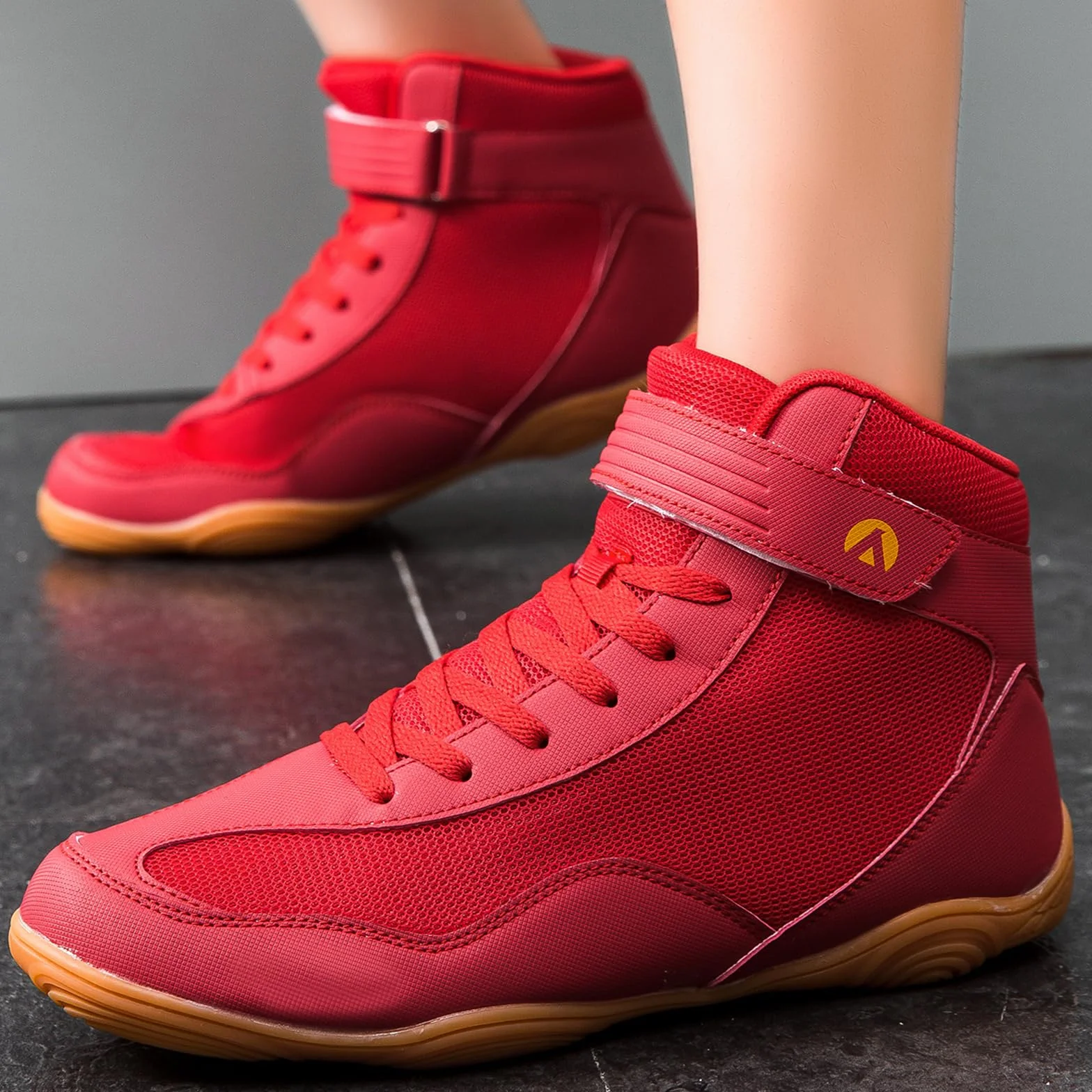 Chaussures de Lutte Hommes Boxe Wrestling Shoes Antidérapantes