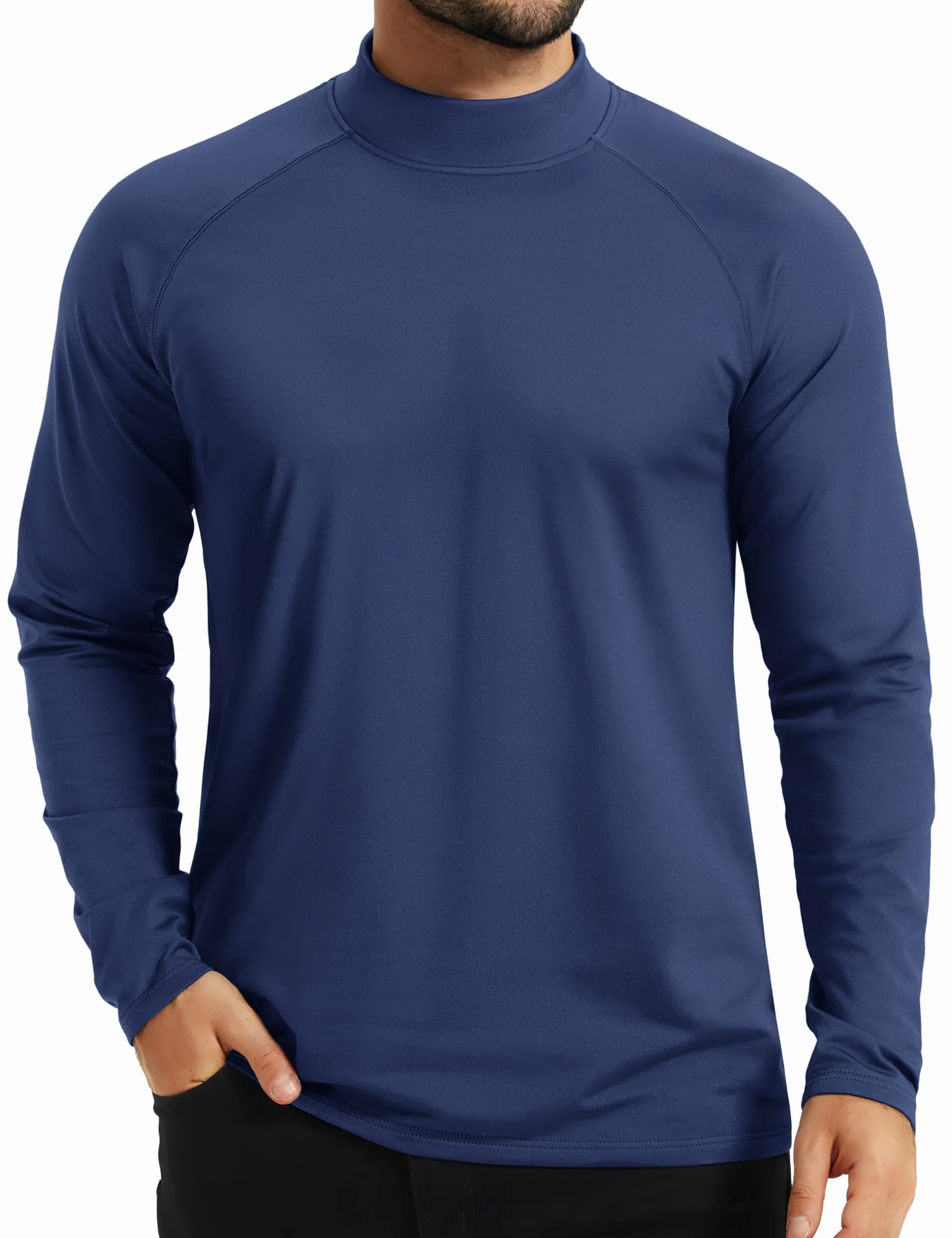 TACVASEN Homme Pull Col Roulé Manches Longues Thermique Molleton