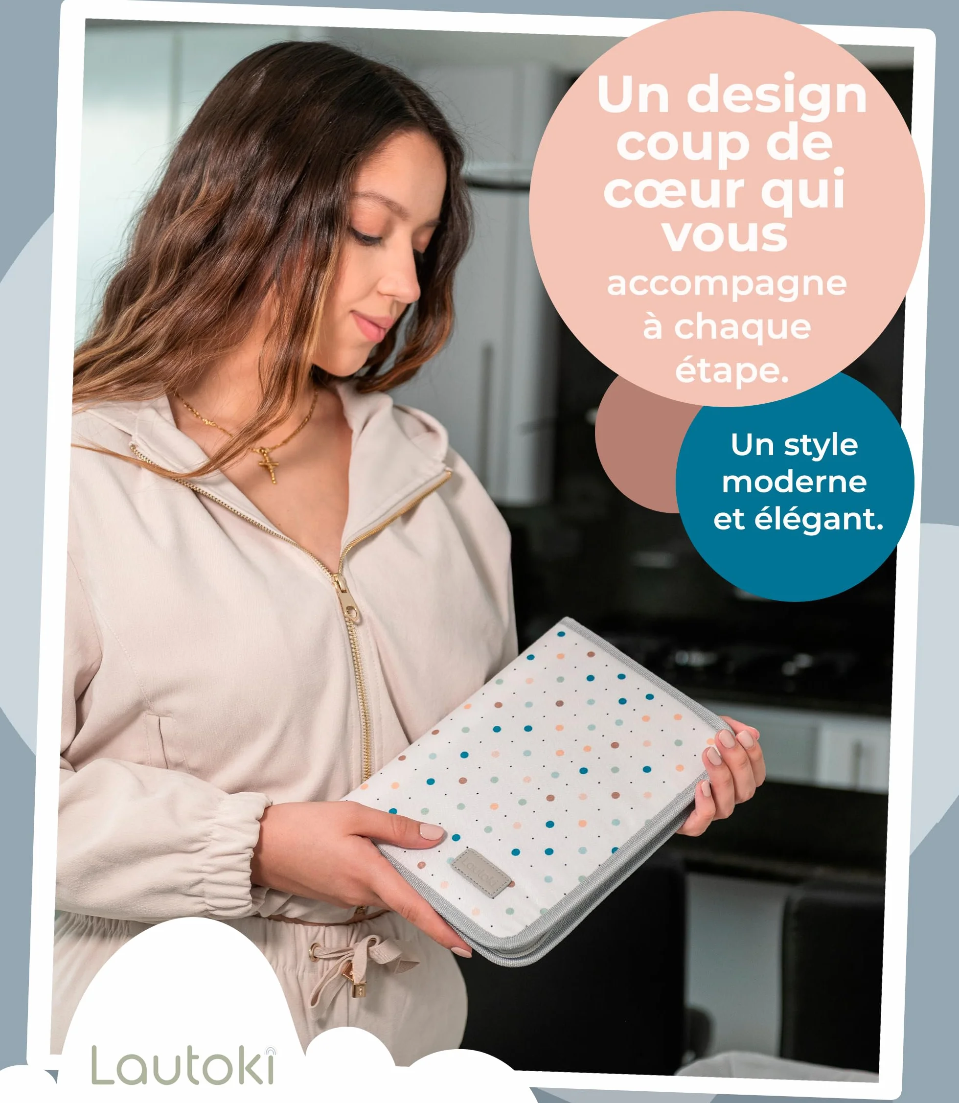 Protège carnet de santé bébé 25x19,5x3 cm imperméable coffret naissance
