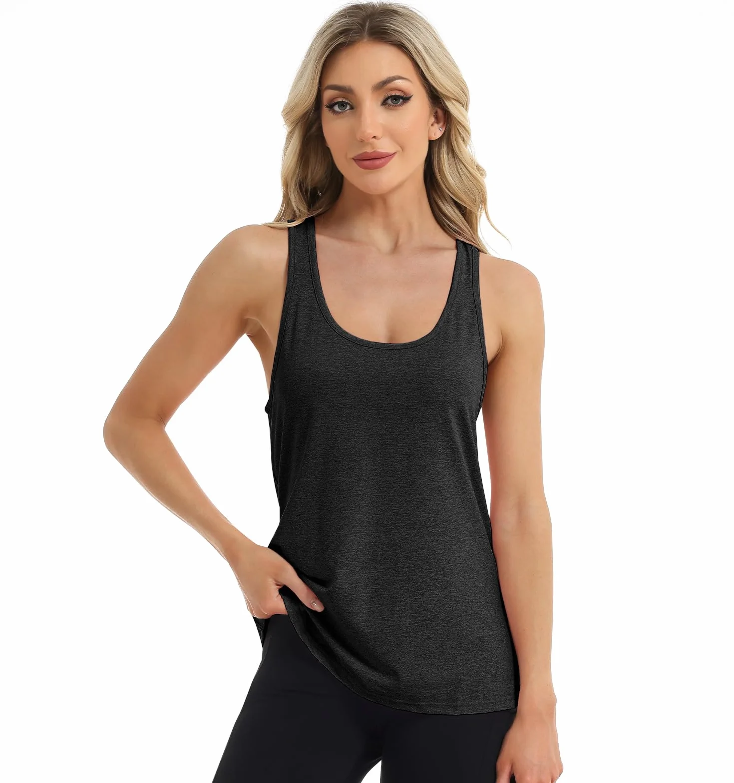Superora Débardeur de Sport Femme Tank Top sans Manches pour Running Fitness