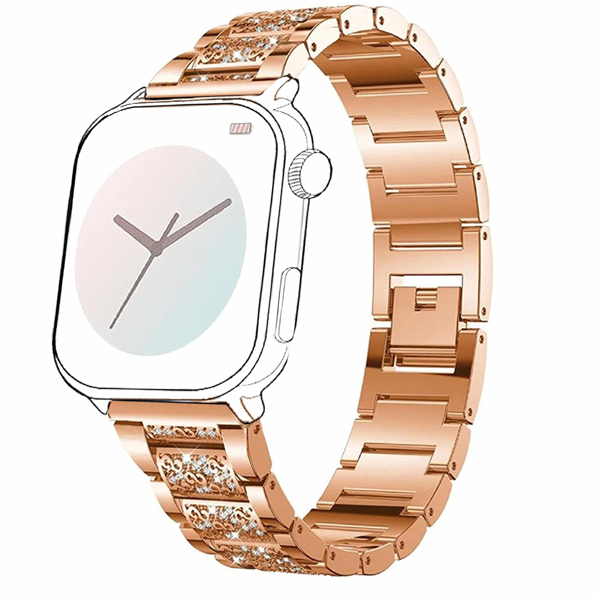 Blueshaweu Bracelet métallique en acier inoxydable pour femme compatible Ice-Watch Ice Smart Series 18 mm 20 mm 22 mm