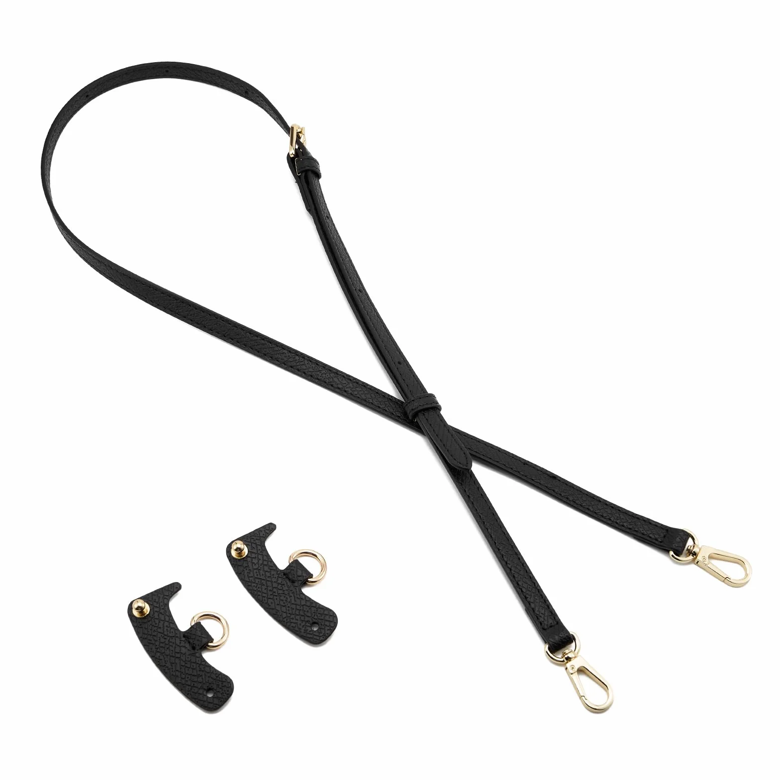 Sangle de Sac à Main en Cuir, Sangle de Remplacement Réglable pour Sac Longchamp (Noir)