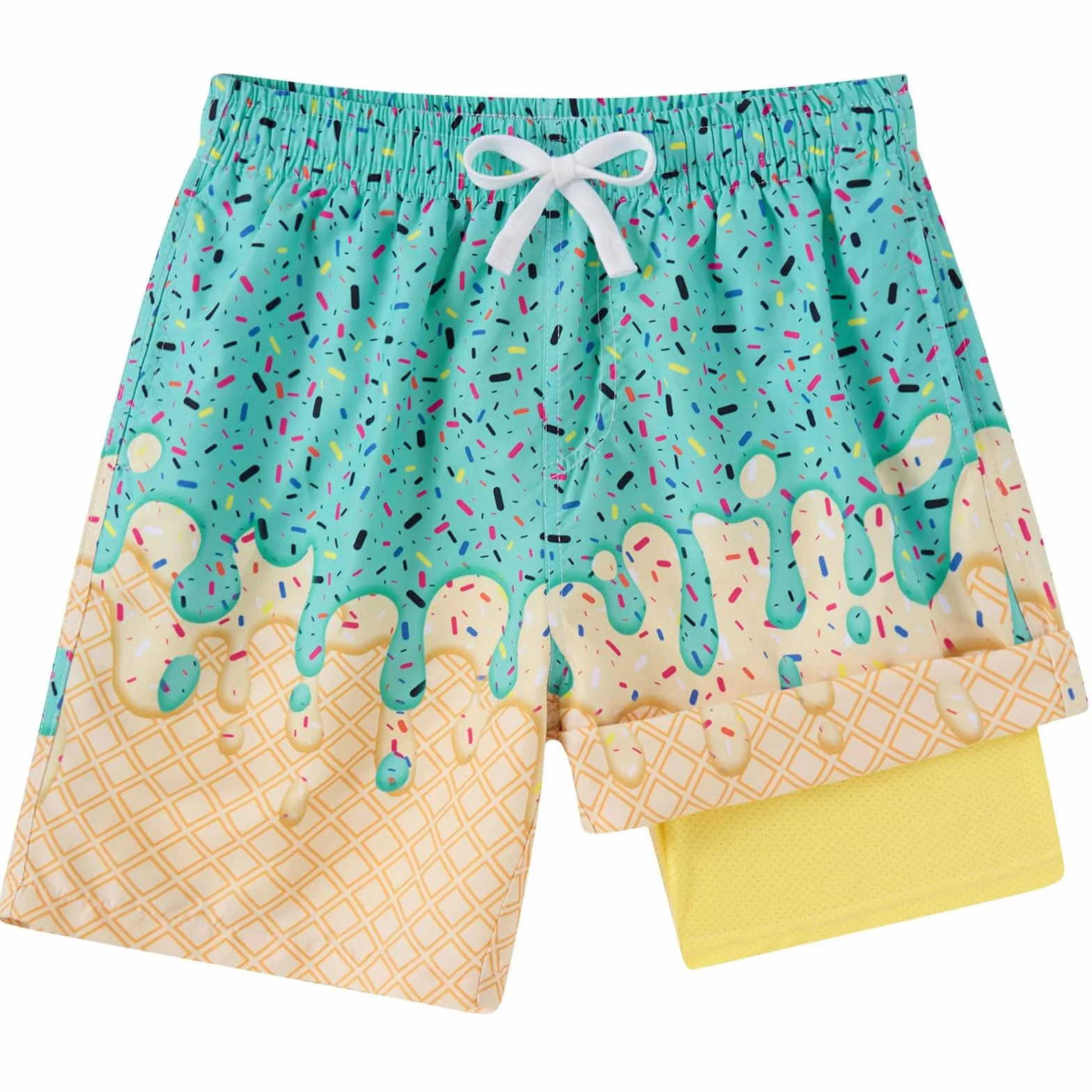 Kids4ever Maillot de Bain Garçon Séchage Rapide Doublure Compression Boxer Anti-frottement Short Plage Surf 7-18 Ans