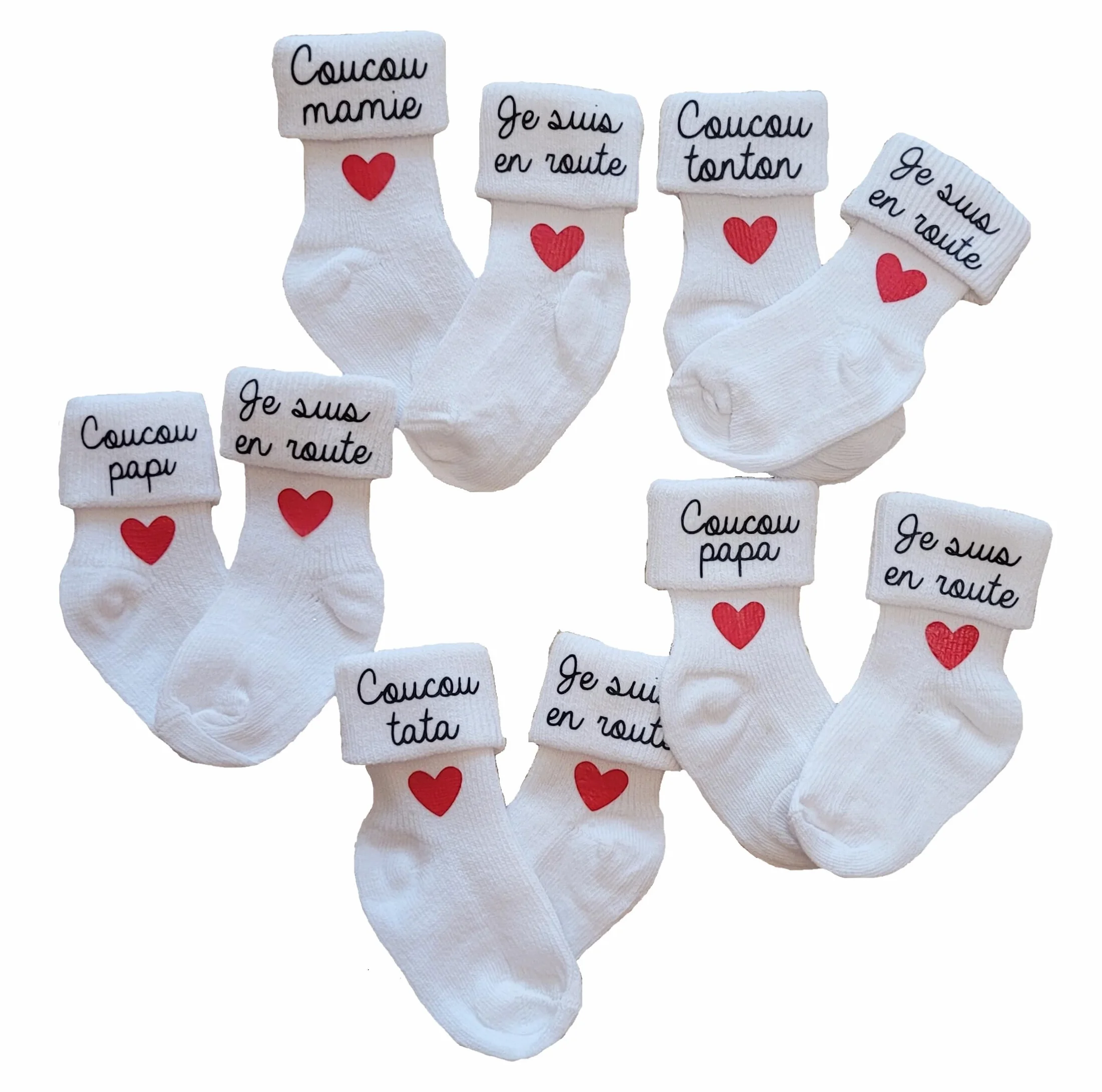 Chaussettes personnalisables bébé annonce grossesse