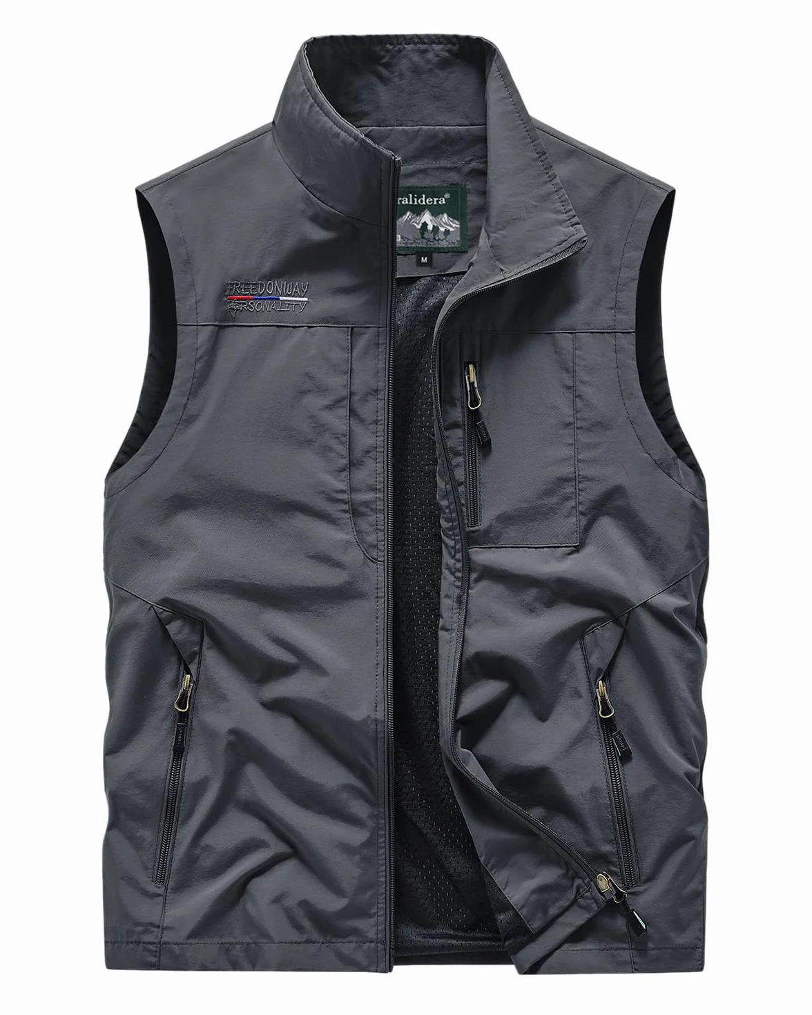 Gilet de Pêche Homme Multipoches Sans Manche Séchage Rapide Veste Plein Air