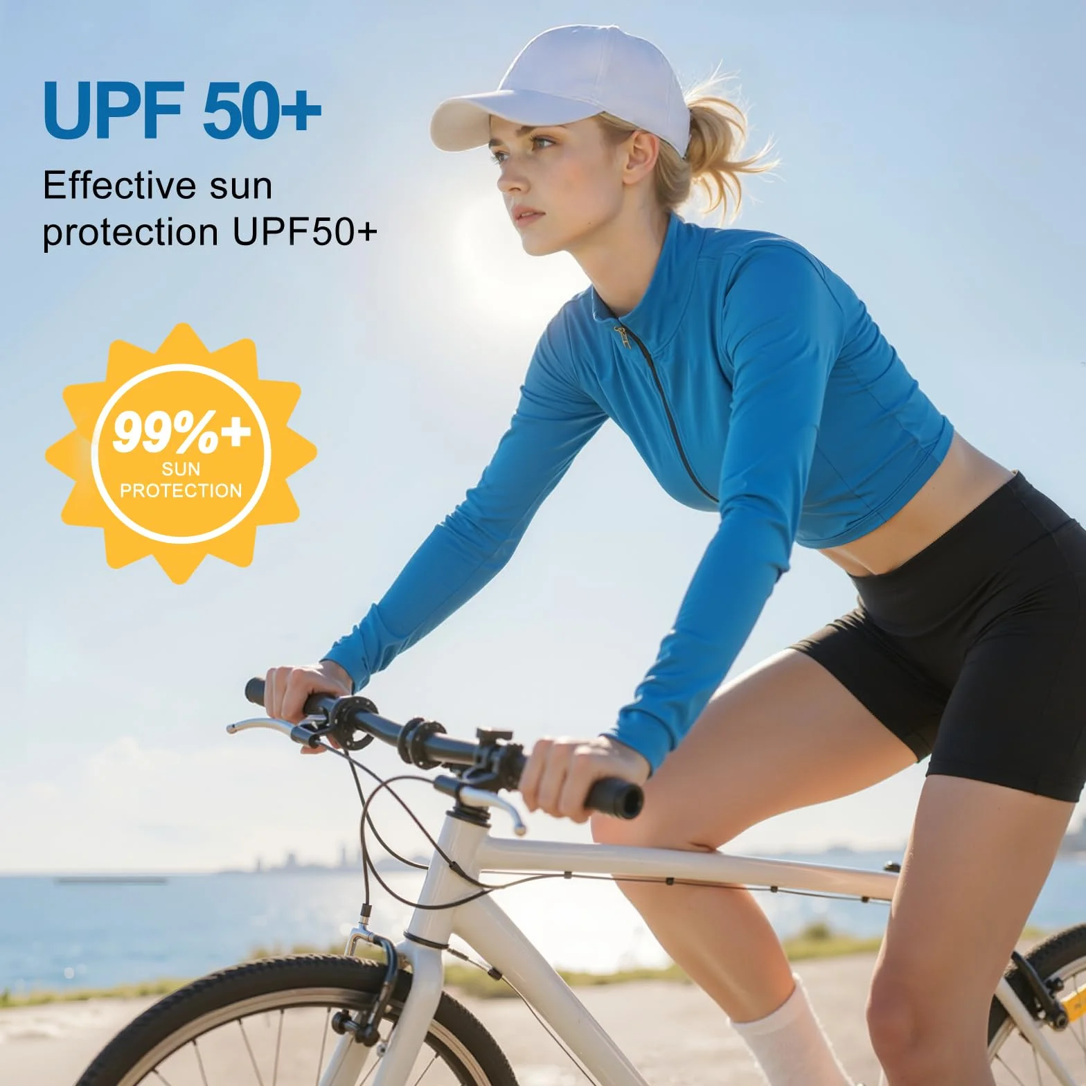 Casquette de Baseball Coton Anti-Soleil Réglable Homme Femme Unisexe Classic Chapeau Sport Extérieur Sunhat (Blanc)