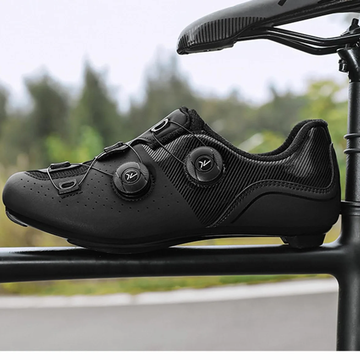 Chaussure Velo Route Homme, Chaussures Cyclisme Compatibles Look SPD SPD-SL Delta, Cleats Route VTT Indoor Outdoor