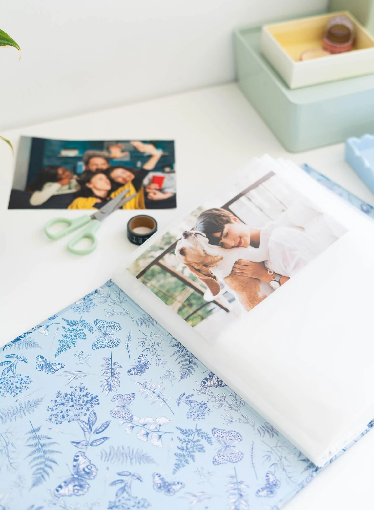 Album Photo 13 x 20 cm Botany 304 Pochettes Couverture Rigide Bleu