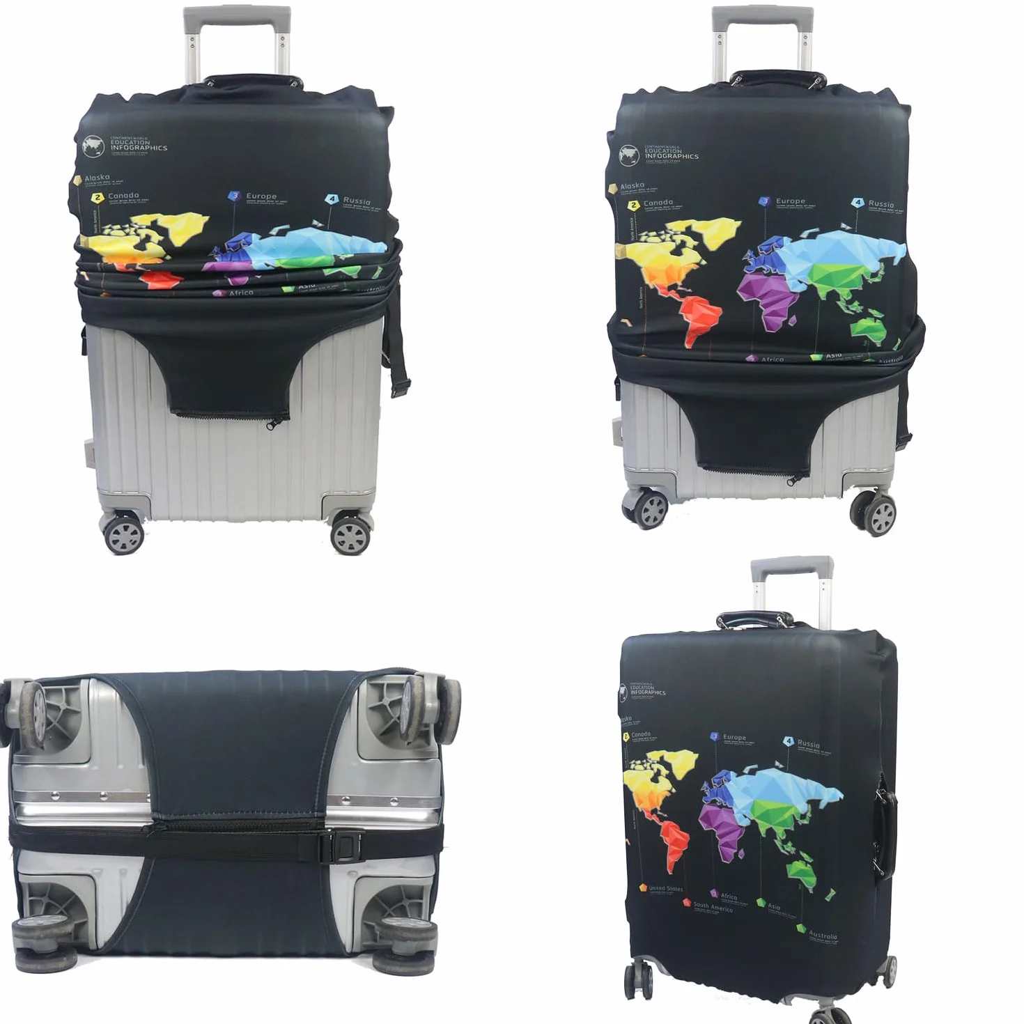 MosaiRudo Housse de Valise Élastique 18-32 Pouces Protecteur Bagage