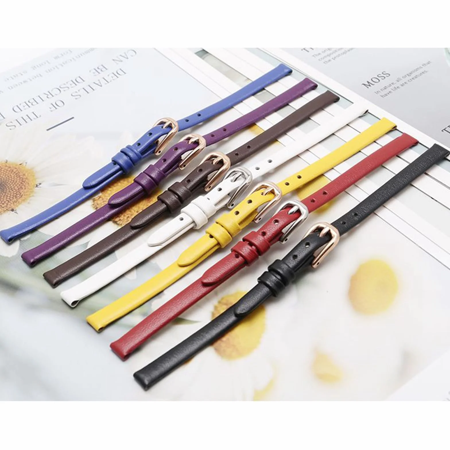 Bracelet de montre en cuir pour femme 6 mm à 16 mm