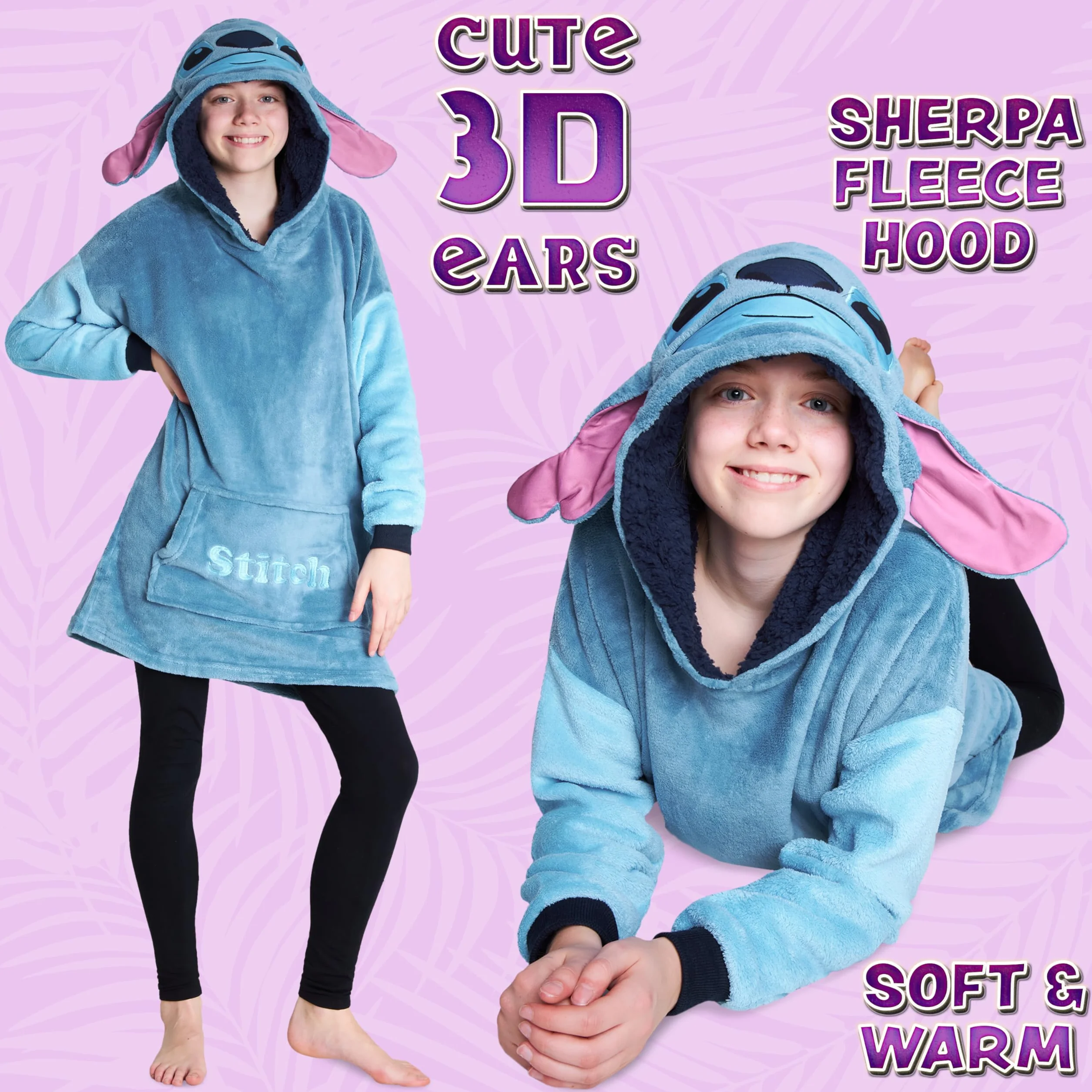 Disney Sweats à Capuche Fille Pull Stitch Polaire Oversize Taille Unique