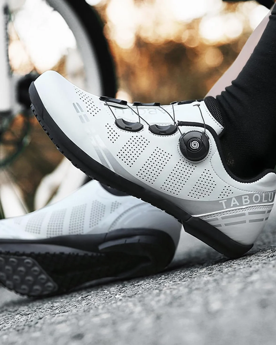 Chaussures de Cyclisme Route Hommes Femmes Caoutchouc Semelle Vélo sans Verrouillage 36-47 EU