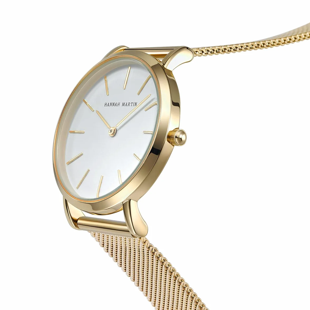 HANNAH MARTIN Montre Femme Quartz Analogique Étanche Acier Inoxydable