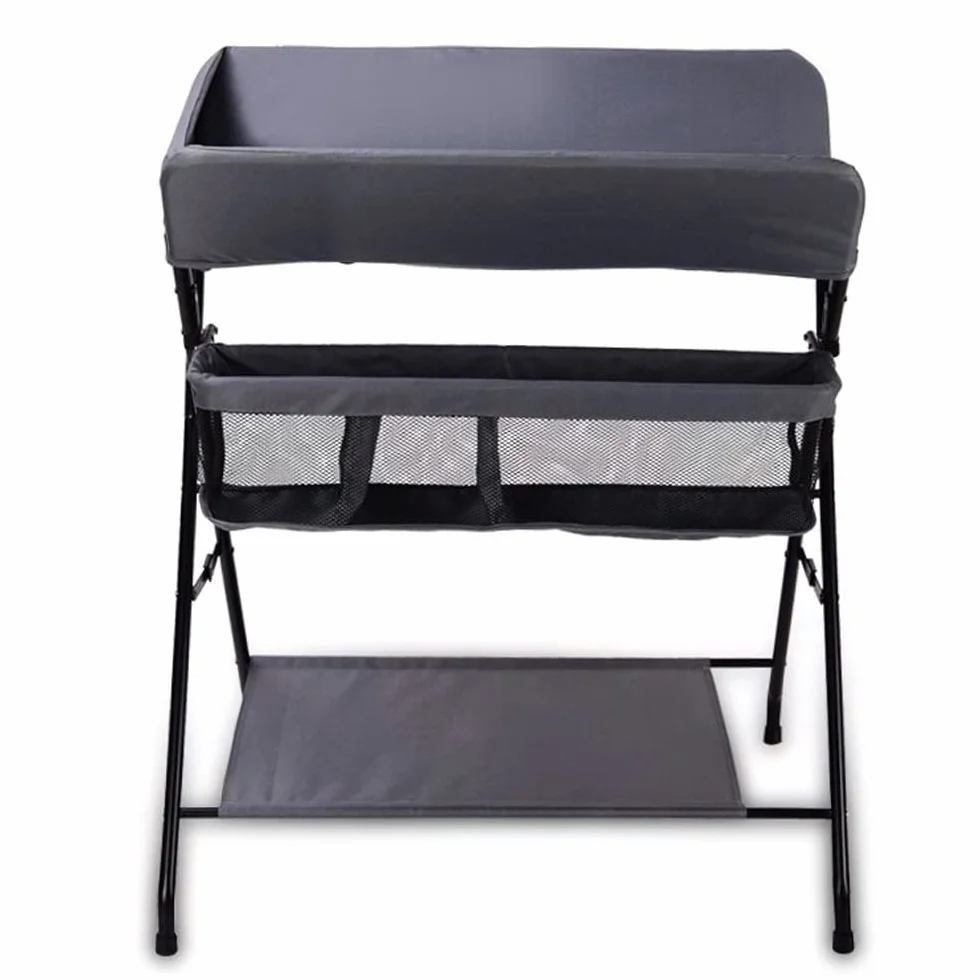 Table à langer pliable 80x63x96 cm avec motif girafe, ceinture de sécurité et rangements