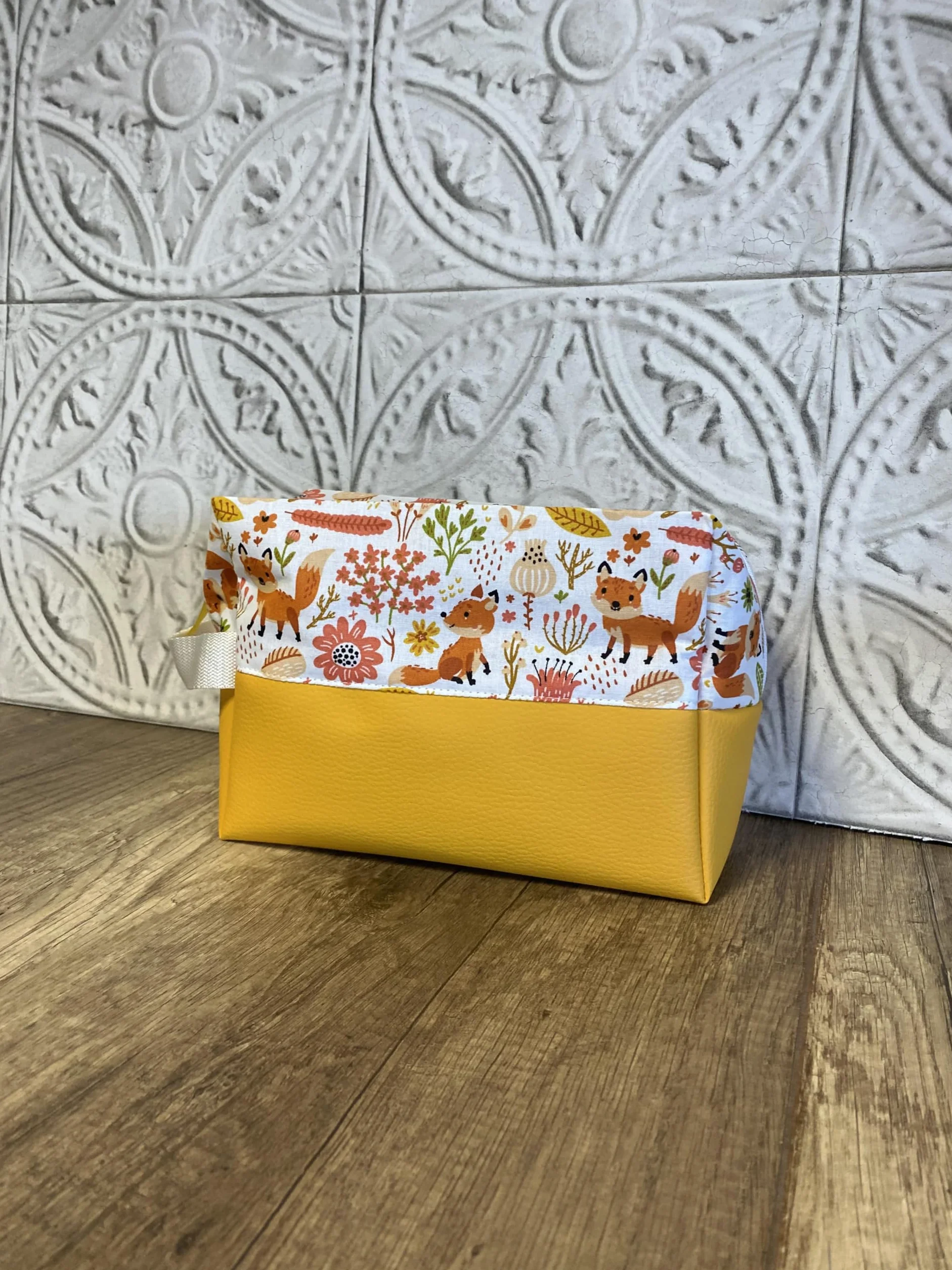 Trousse de Toilette Enfant Personnalisé Renard Jaune