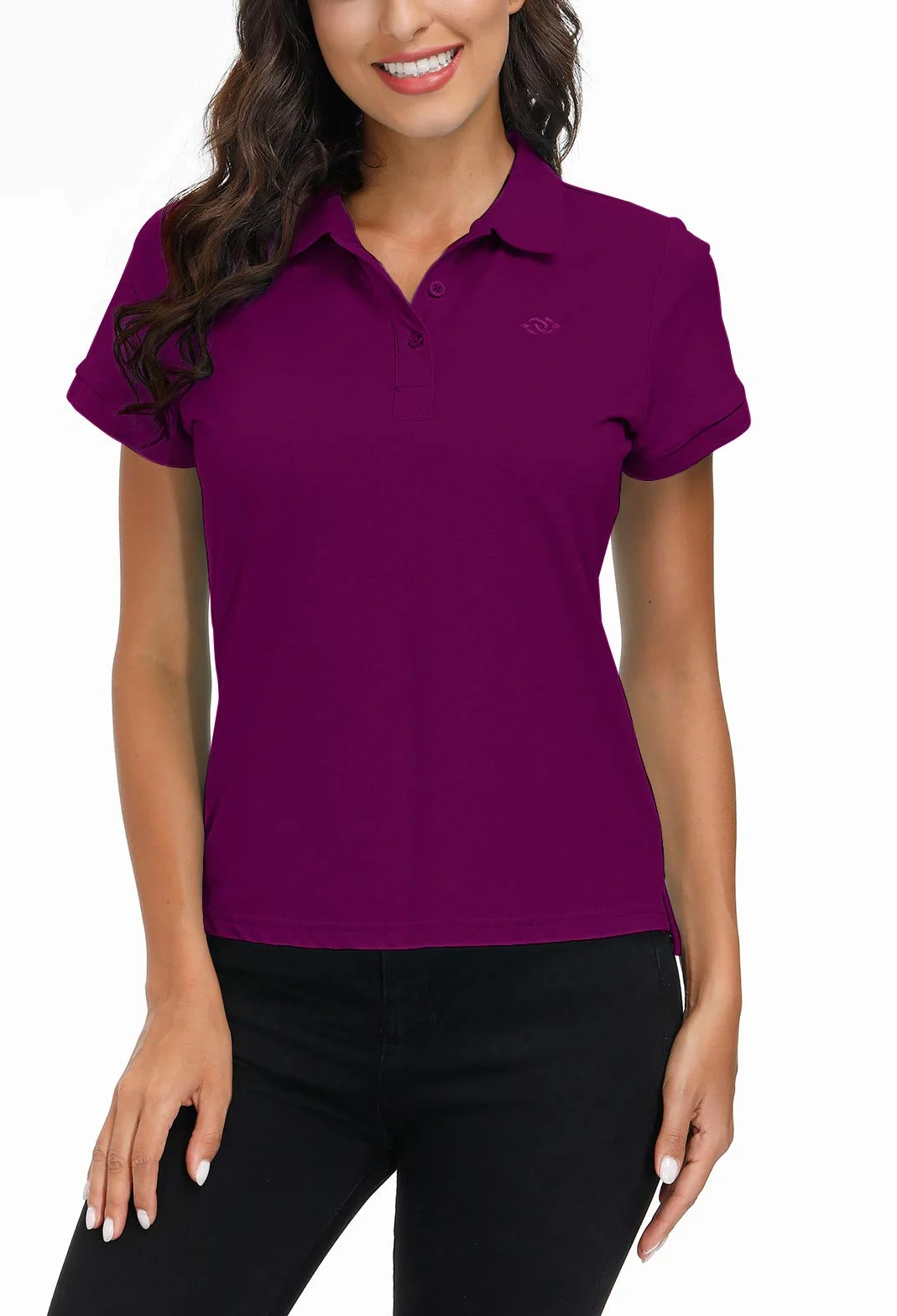 MoFiz Polo Femme Manches Courtes Coton Sport Tennis Golf Tops