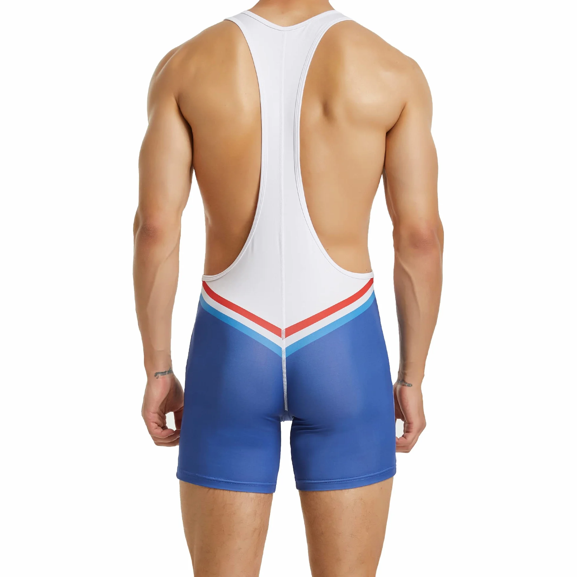 YUFEIDA Maillot de sport homme - Maillot de corps une pièce - Boxer de lutte - Sous-vêtements actifs