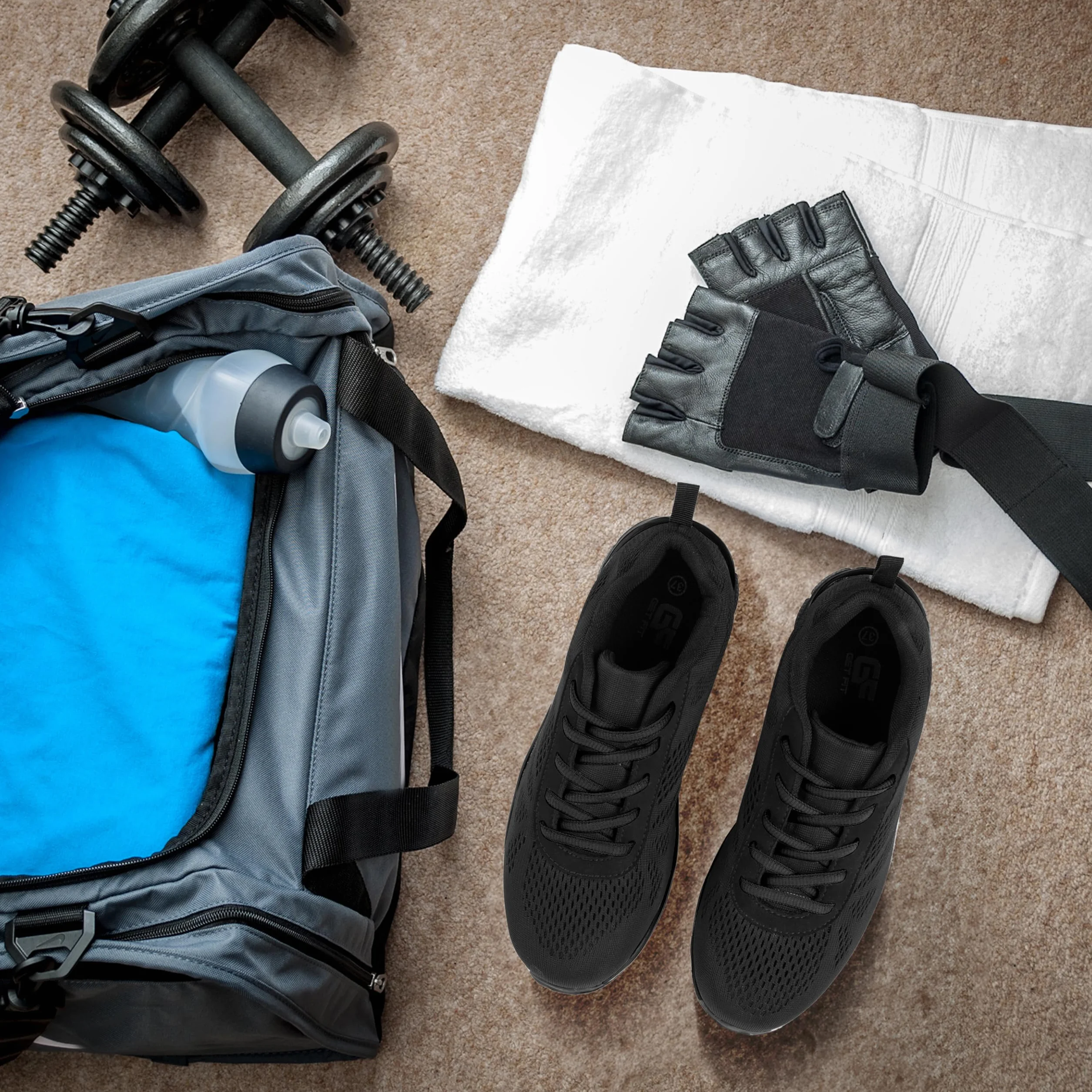 Get Fit Hommes Chaussures de Sport pour Marcher et Courir Gym Athlétique