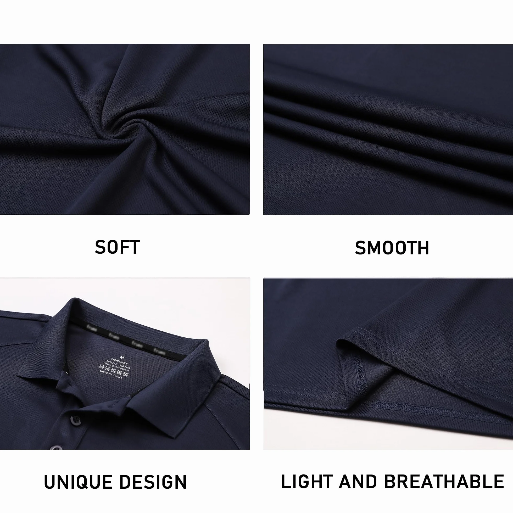 Gaiatiger 3er Pack Polo Homme Manches Courtes Respirant T-Shirt Golf Outdoor Été