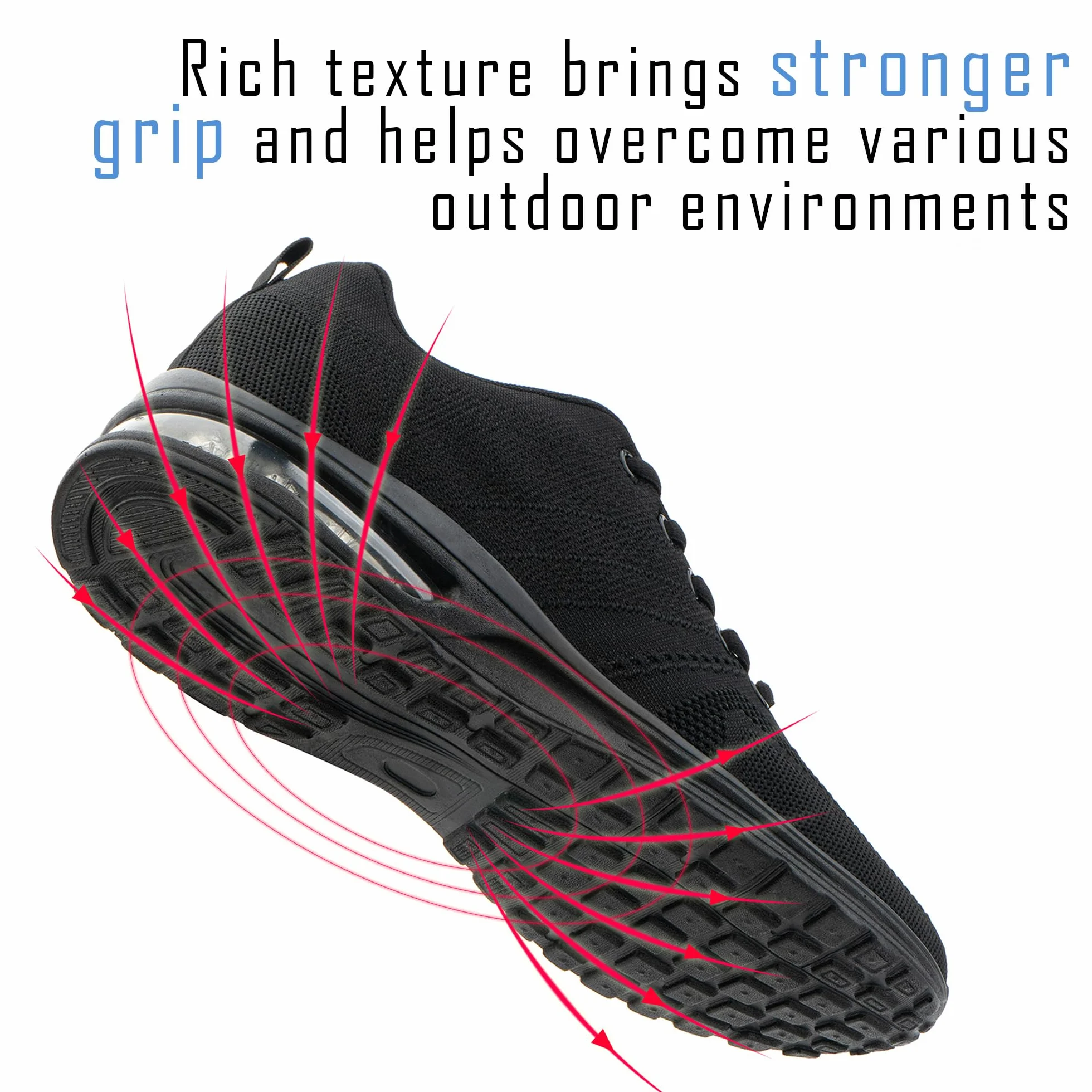 Hitmars Chaussures de Running Unisexe Coussin d'air GR.36-48