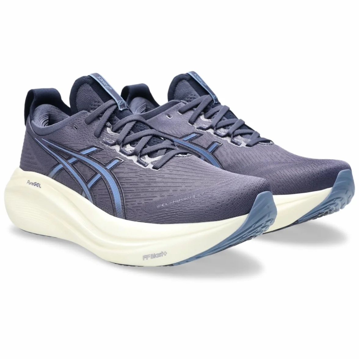Asics Gel-Nimbus 27 Chaussures de Course Homme, Aqua/Blanc Pur