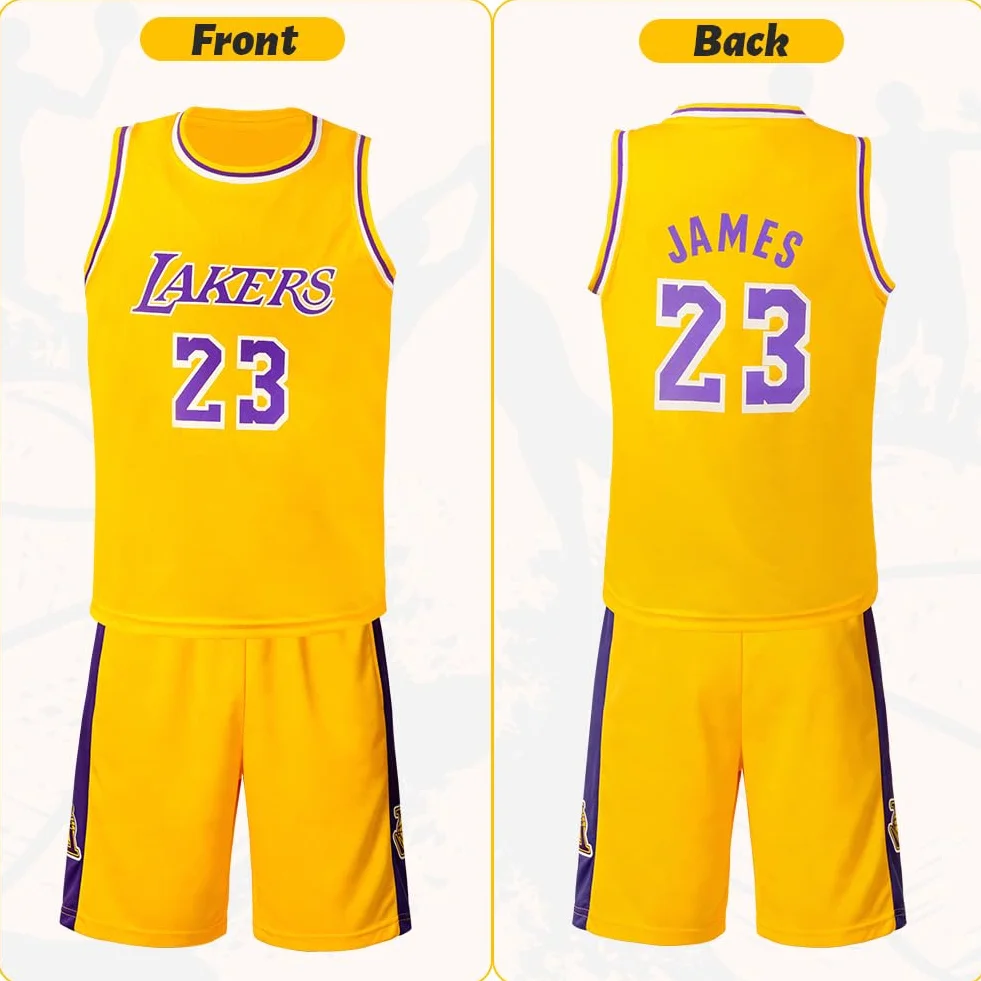 Maillot Basket Enfant Respirant Séchage Rapide Ensemble Short Garçons