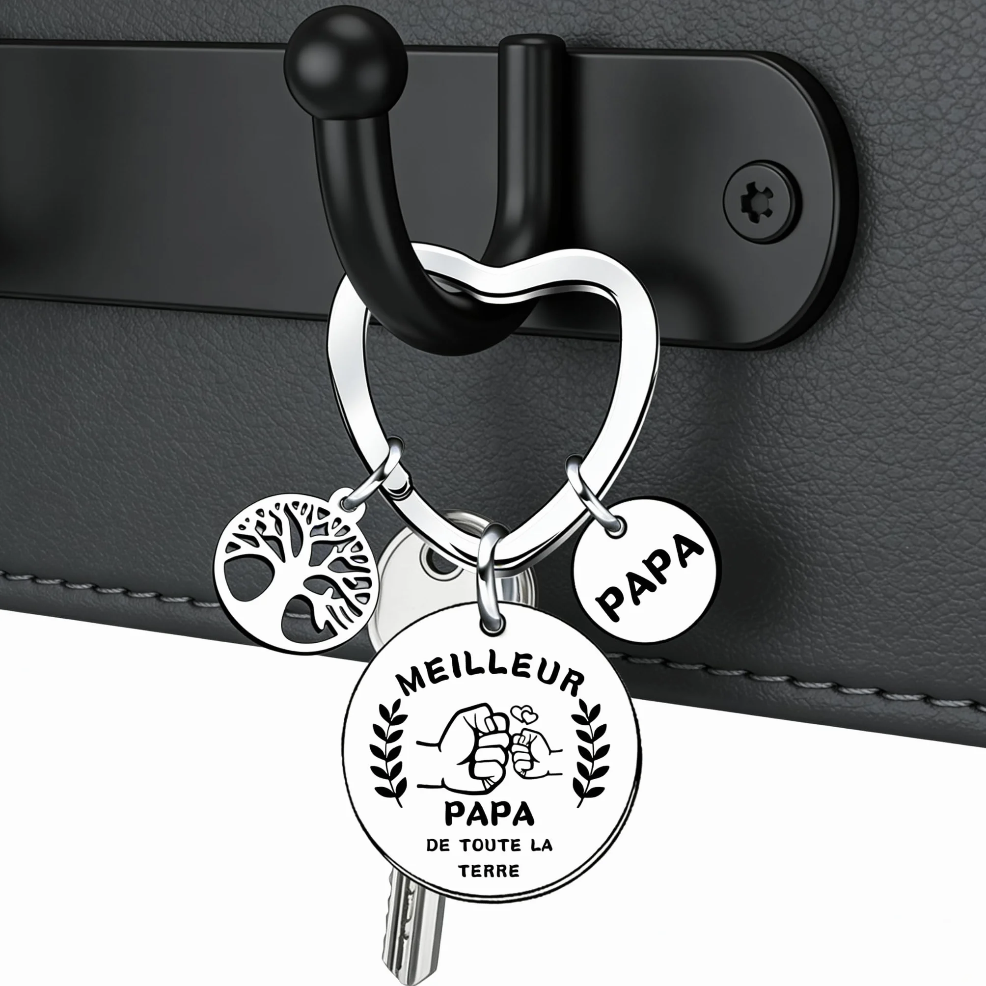 Porte-clés Papa Cadeau Fête des Pères Cadeau Homme Baptême Noel