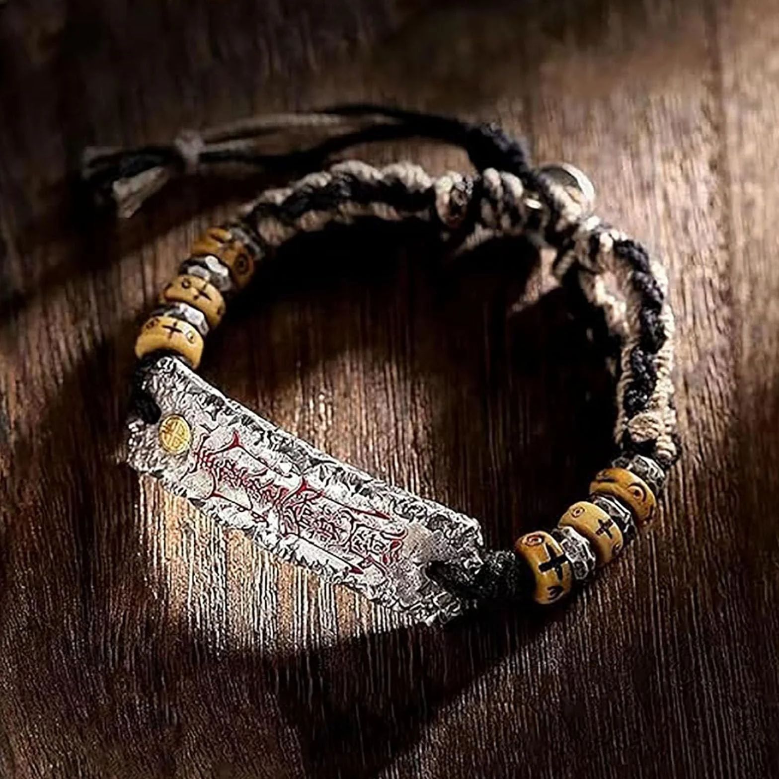 Bracelet de protection taoïste pendentif tressé Feng Shui chinois porte-bonheur prospérité