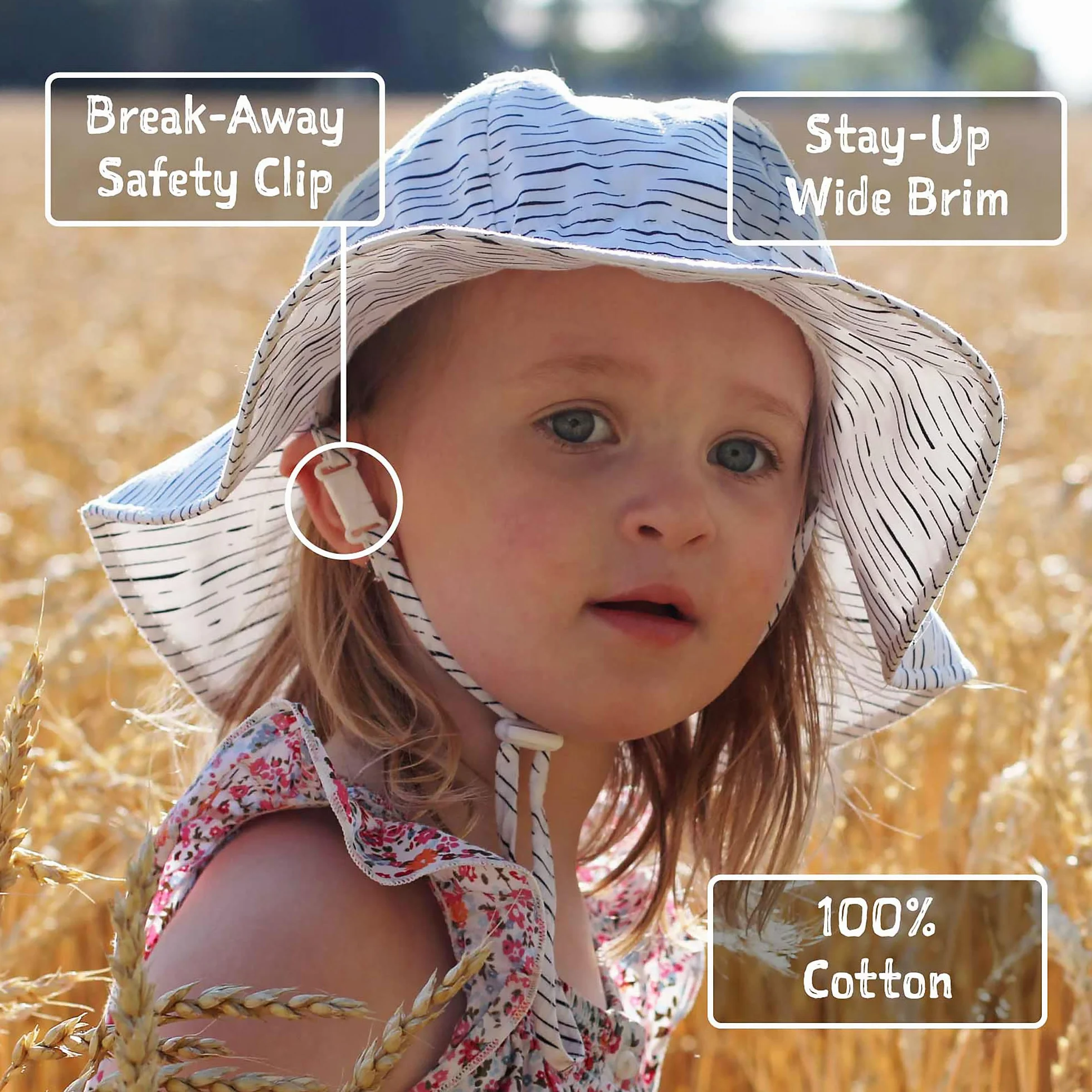 Jan & Jul Chapeau de Soleil en Coton pour Filles avec Protection UV Pliable