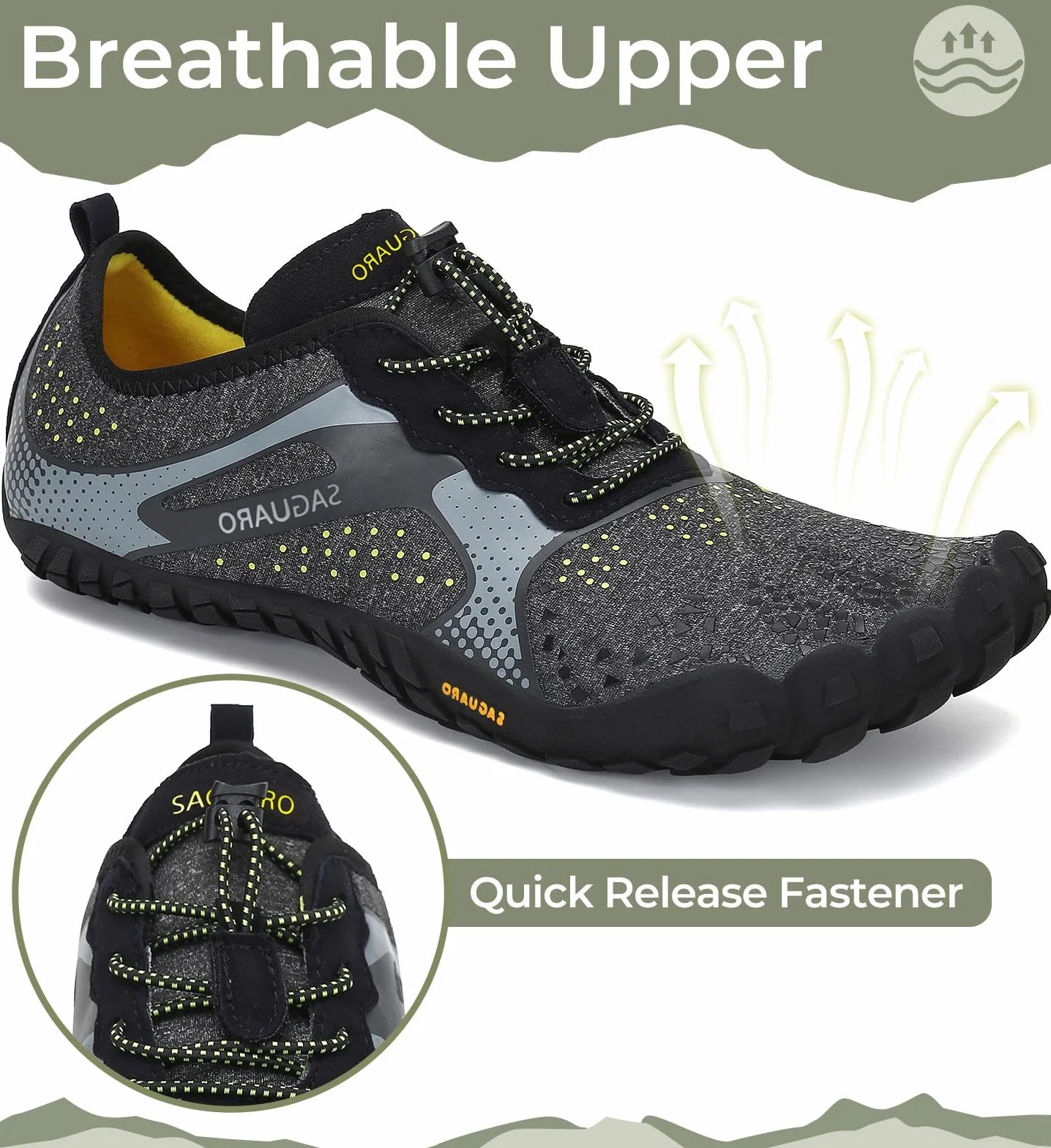 SAGUARO Chaussure Barefoot Homme Femme Pieds Nus