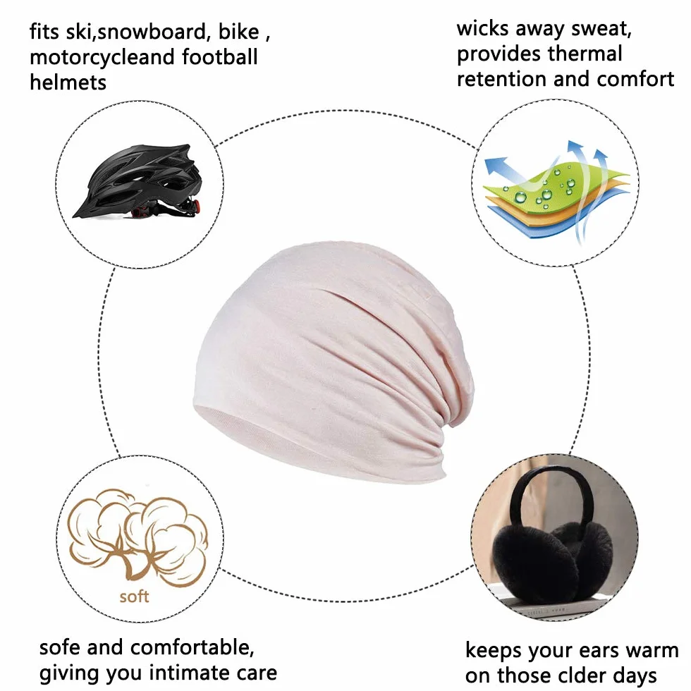 Bonnet Slouchy Cancer Chimio Casquette Coton Turban Chapeau Extensible Musulman Foulard Femmes Hommes
