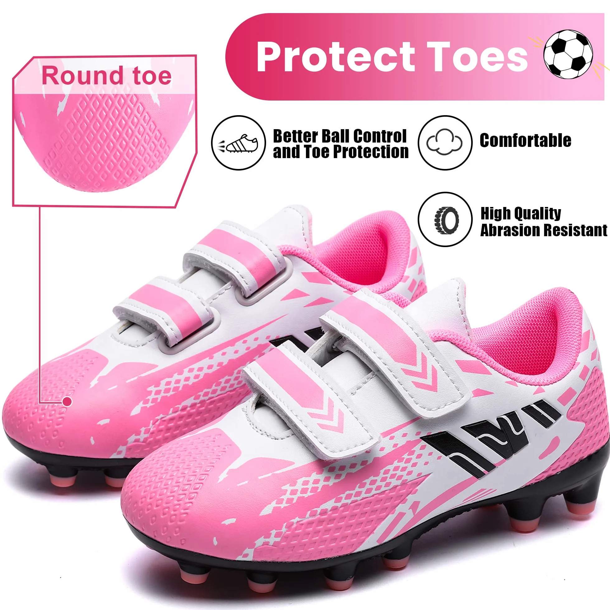Chaussures de Football Professionnel Respirantes Antidérapant Crampon Enfant 28-37EU