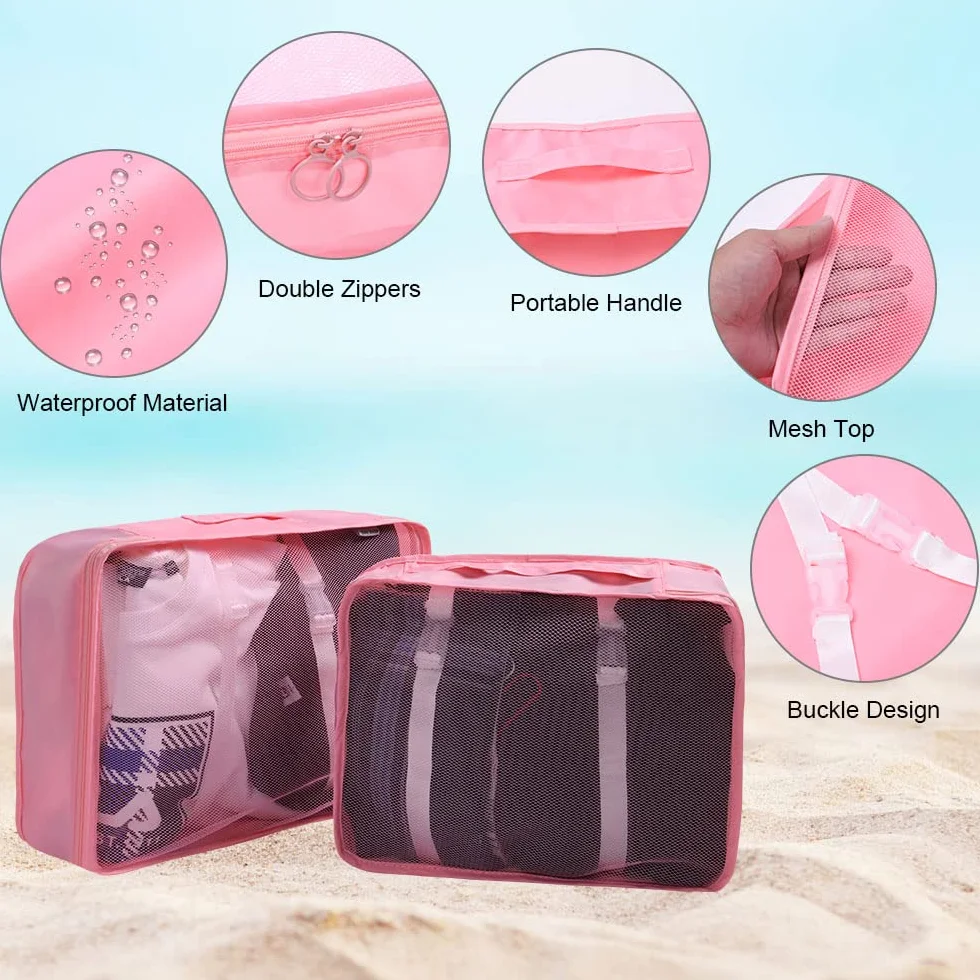 OSDUE Organisateur de Voyage Lot de 8 Imperméable Packing Cubes Sacs de Rangement